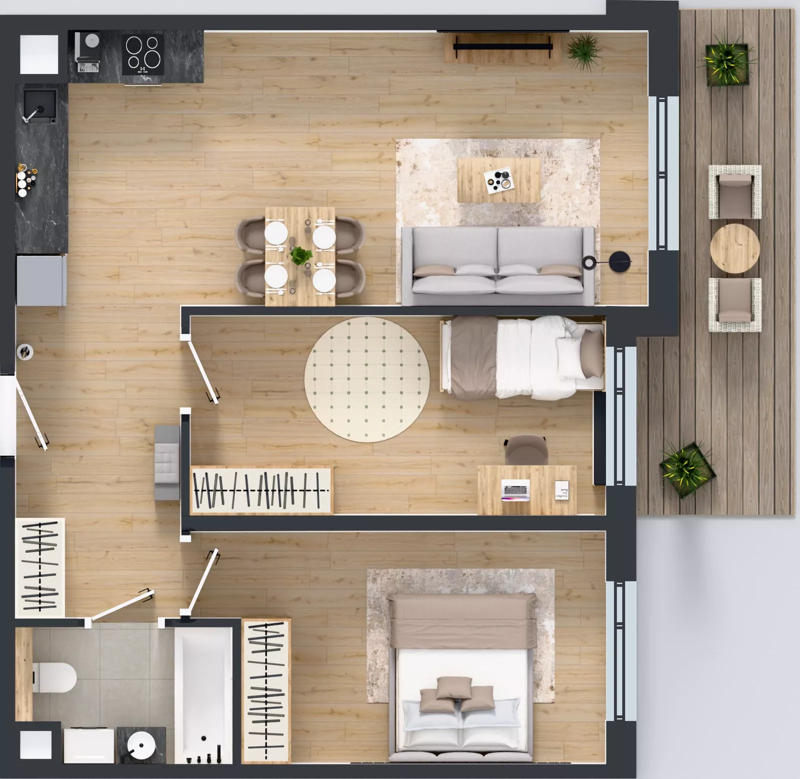 3 pokoje, mieszkanie 61,08 m², piętro 3, oferta nr AB0310, Pilczycka Vita, Wrocław, Pilczyce-Kozanów-Popowice Północne, Pilczyce, ul. Pilczycka 195