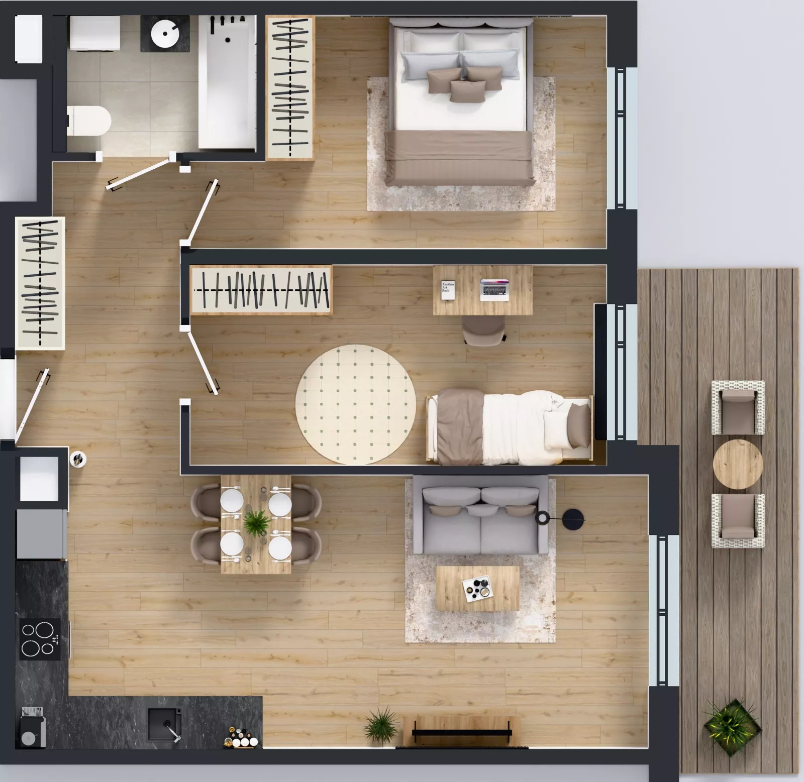 3 pokoje, mieszkanie 60,22 m², piętro 3, oferta nr AB0311, Pilczycka Vita, Wrocław, Pilczyce-Kozanów-Popowice Północne, Pilczyce, ul. Pilczycka 195
