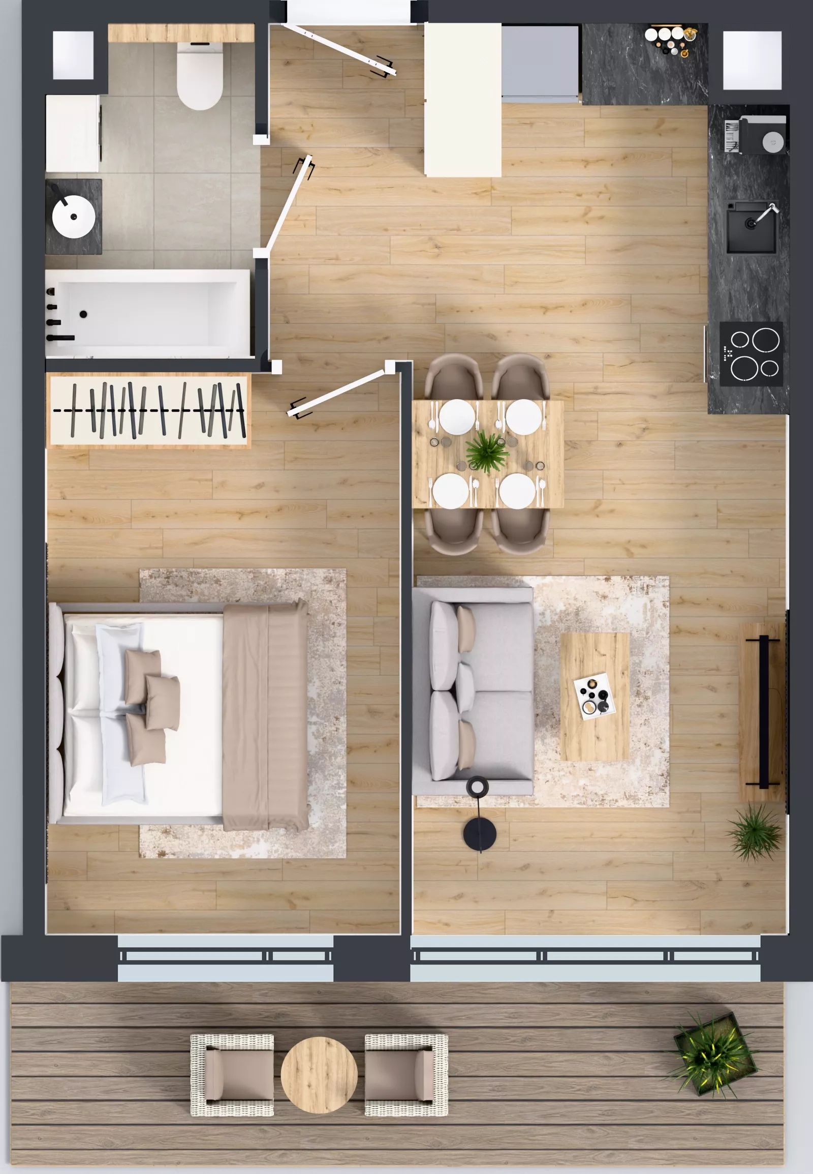 2 pokoje, mieszkanie 39,51 m², piętro 4, oferta nr AB0401, Pilczycka Vita, Wrocław, Pilczyce-Kozanów-Popowice Północne, Pilczyce, ul. Pilczycka 195