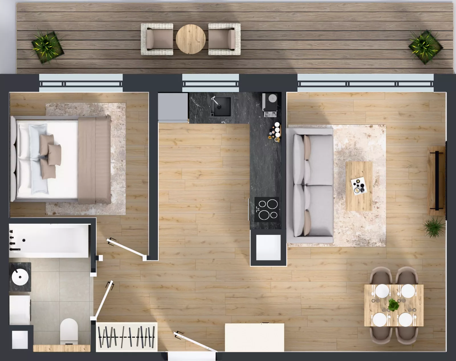 2 pokoje, mieszkanie 43,74 m², piętro 4, oferta nr AB0407, Pilczycka Vita, Wrocław, Pilczyce-Kozanów-Popowice Północne, Pilczyce, ul. Pilczycka 195