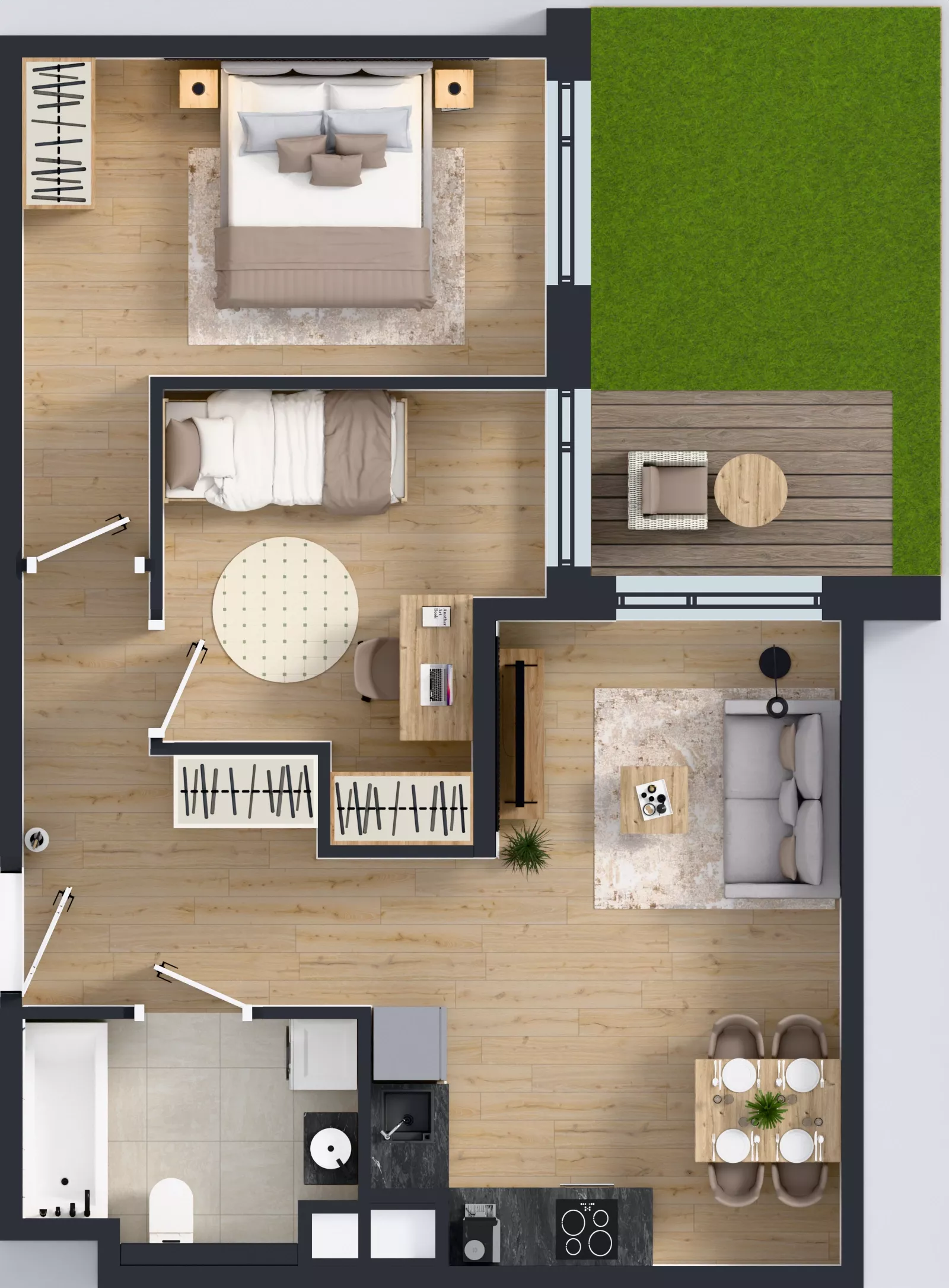3 pokoje, mieszkanie 51,93 m², parter, oferta nr BA0002, Pilczycka Vita, Wrocław, Pilczyce-Kozanów-Popowice Północne, Pilczyce, ul. Pilczycka 195