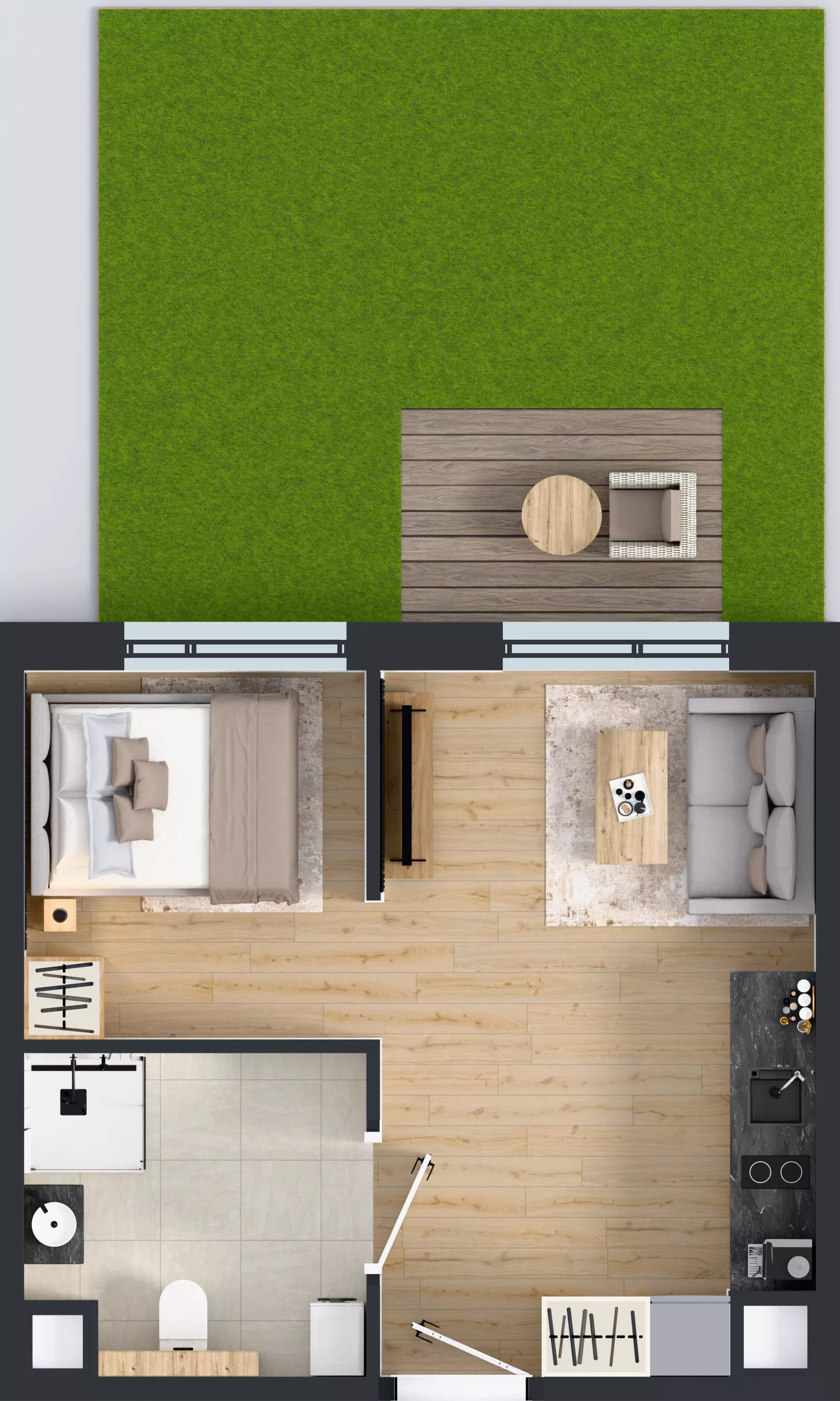 1 pokój, mieszkanie 29,69 m², parter, oferta nr BA0003, Pilczycka Vita, Wrocław, Pilczyce-Kozanów-Popowice Północne, Pilczyce, ul. Pilczycka 195
