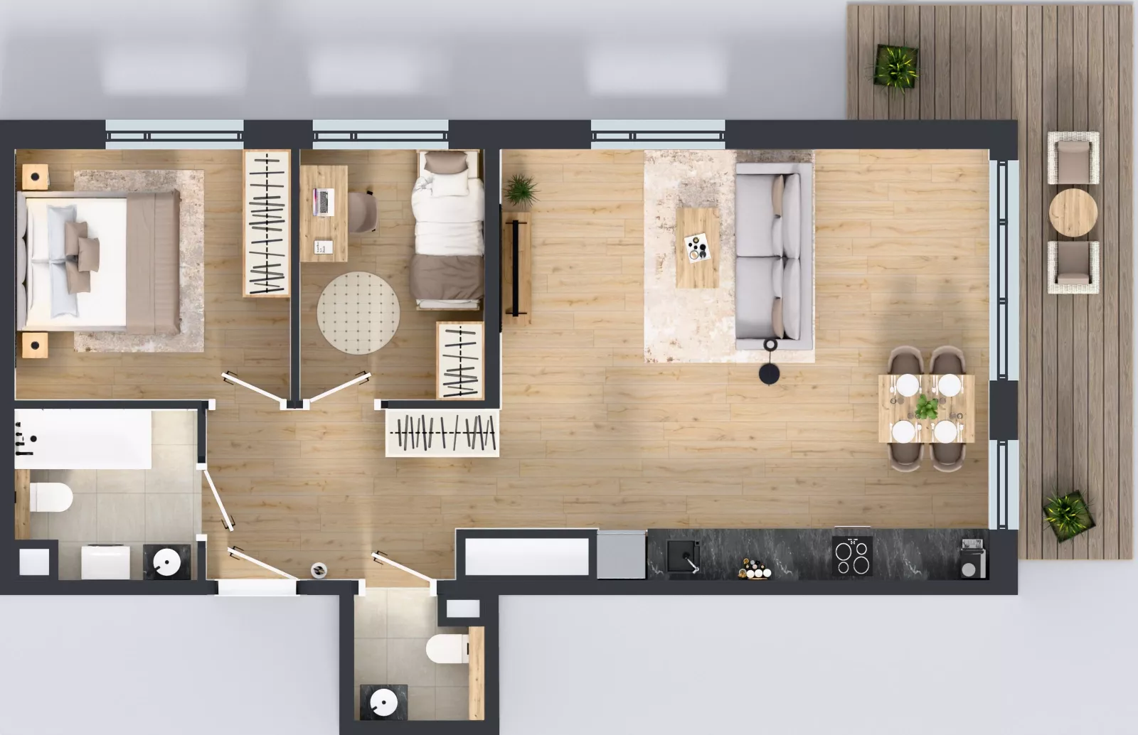 3 pokoje, mieszkanie 63,66 m², piętro 1, oferta nr BA0102, Pilczycka Vita, Wrocław, Pilczyce-Kozanów-Popowice Północne, Pilczyce, ul. Pilczycka 195