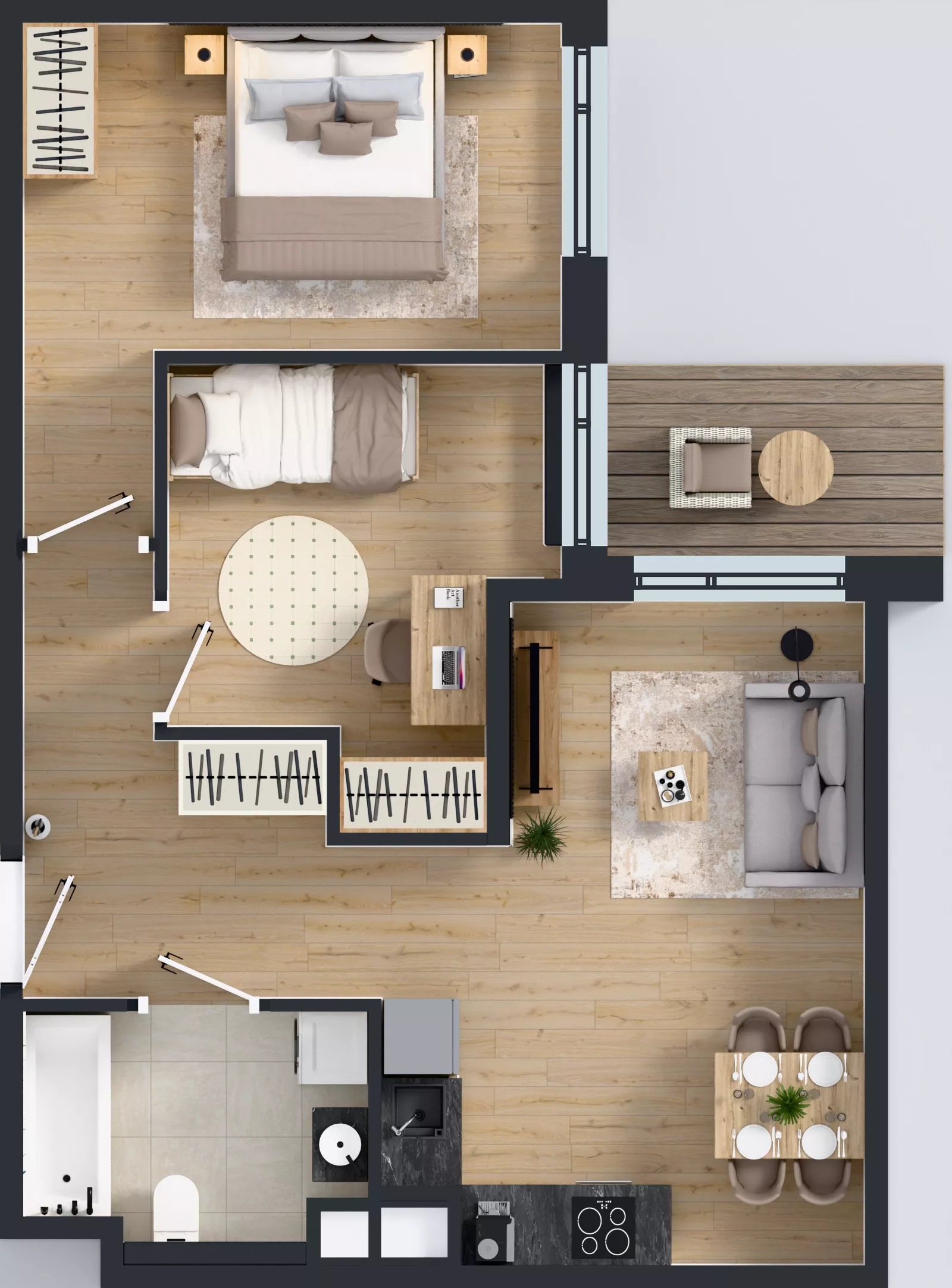 3 pokoje, mieszkanie 51,93 m², piętro 2, oferta nr BA0203, Pilczycka Vita, Wrocław, Pilczyce-Kozanów-Popowice Północne, Pilczyce, ul. Pilczycka 195
