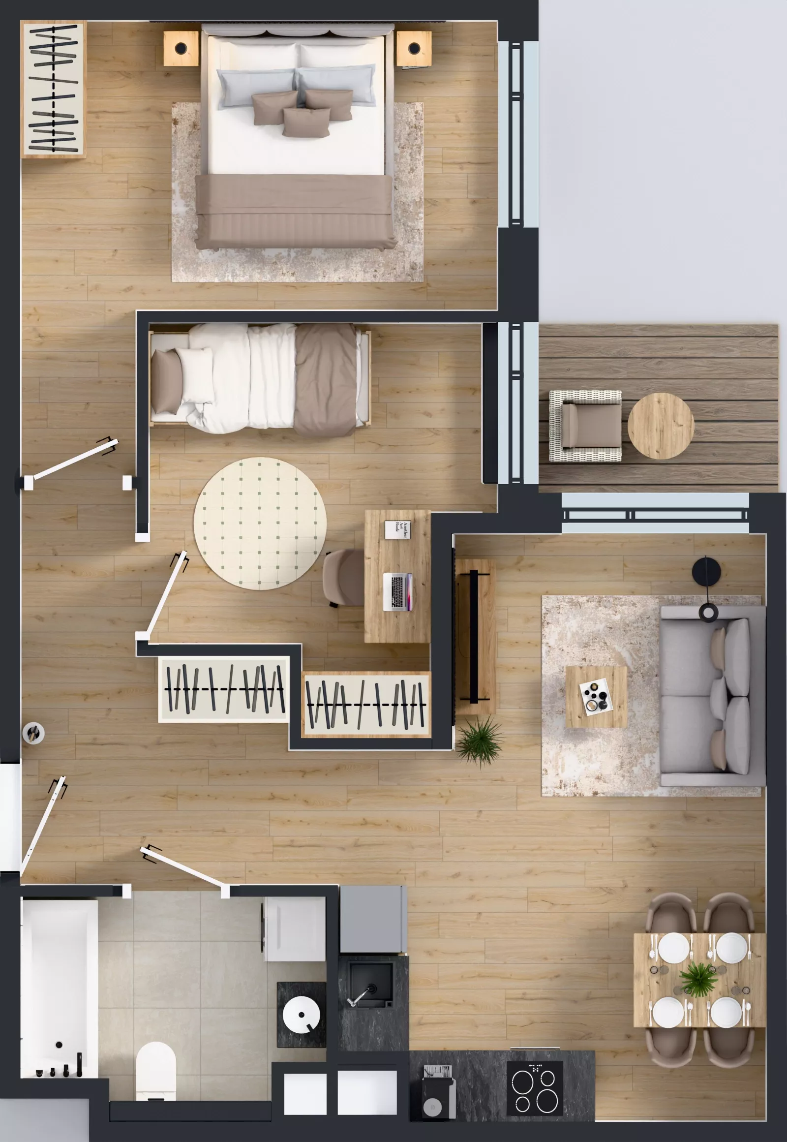 3 pokoje, mieszkanie 51,93 m², piętro 3, oferta nr BA0303, Pilczycka Vita, Wrocław, Pilczyce-Kozanów-Popowice Północne, Pilczyce, ul. Pilczycka 195
