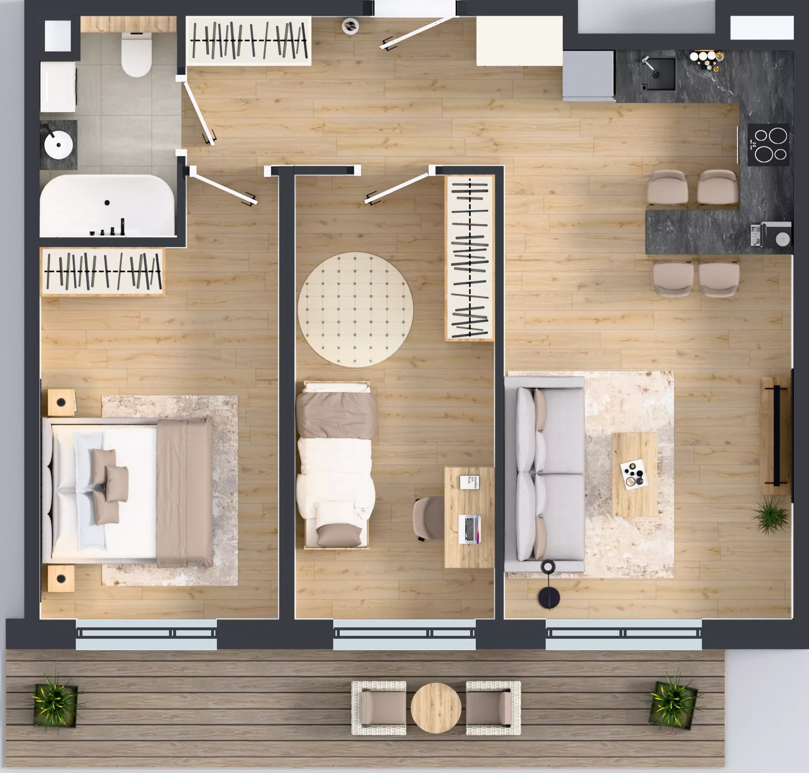 3 pokoje, mieszkanie 59,84 m², piętro 3, oferta nr BA0306, Pilczycka Vita, Wrocław, Pilczyce-Kozanów-Popowice Północne, Pilczyce, ul. Pilczycka 195