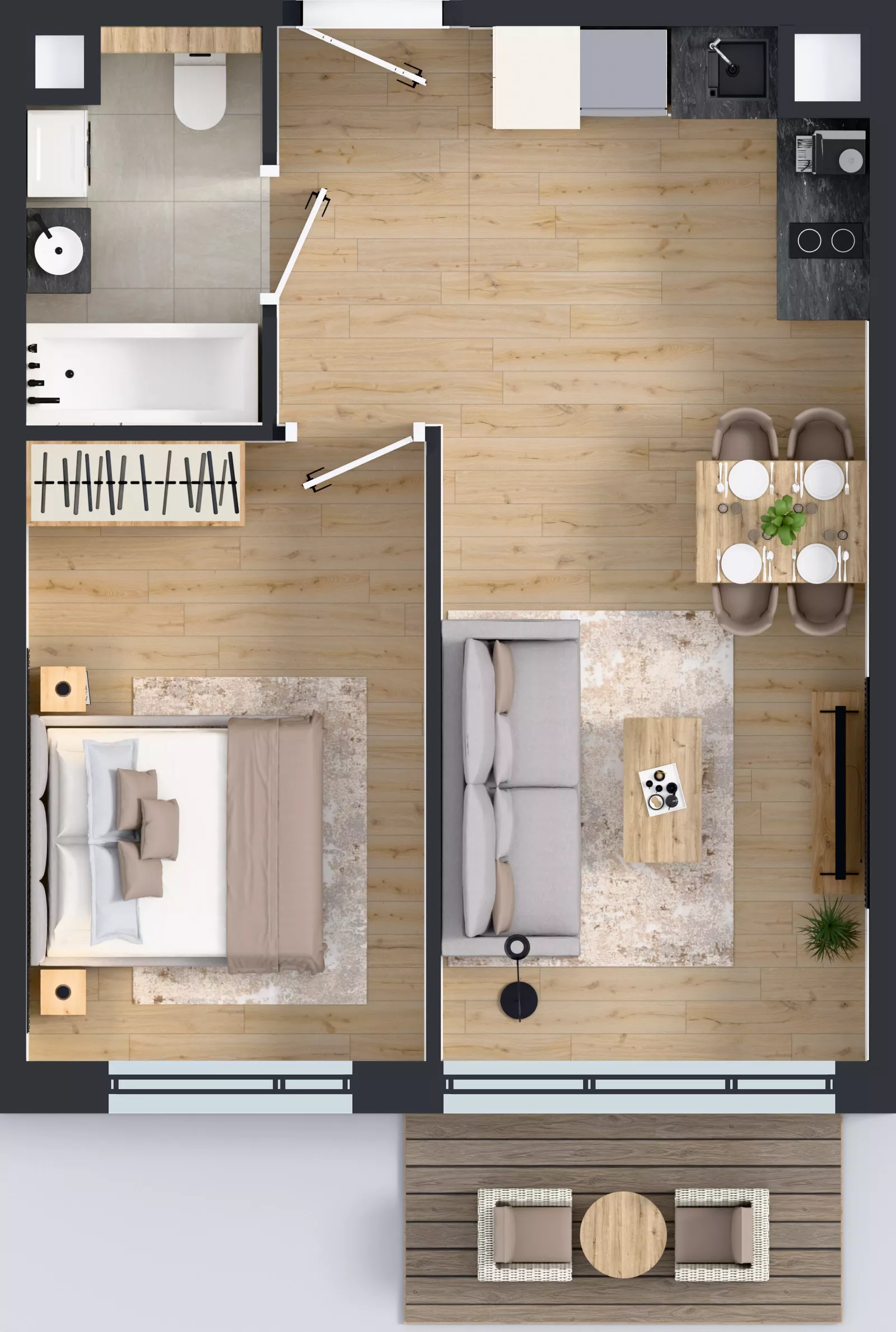 2 pokoje, mieszkanie 39,81 m², piętro 3, oferta nr BA0307, Pilczycka Vita, Wrocław, Pilczyce-Kozanów-Popowice Północne, Pilczyce, ul. Pilczycka 195