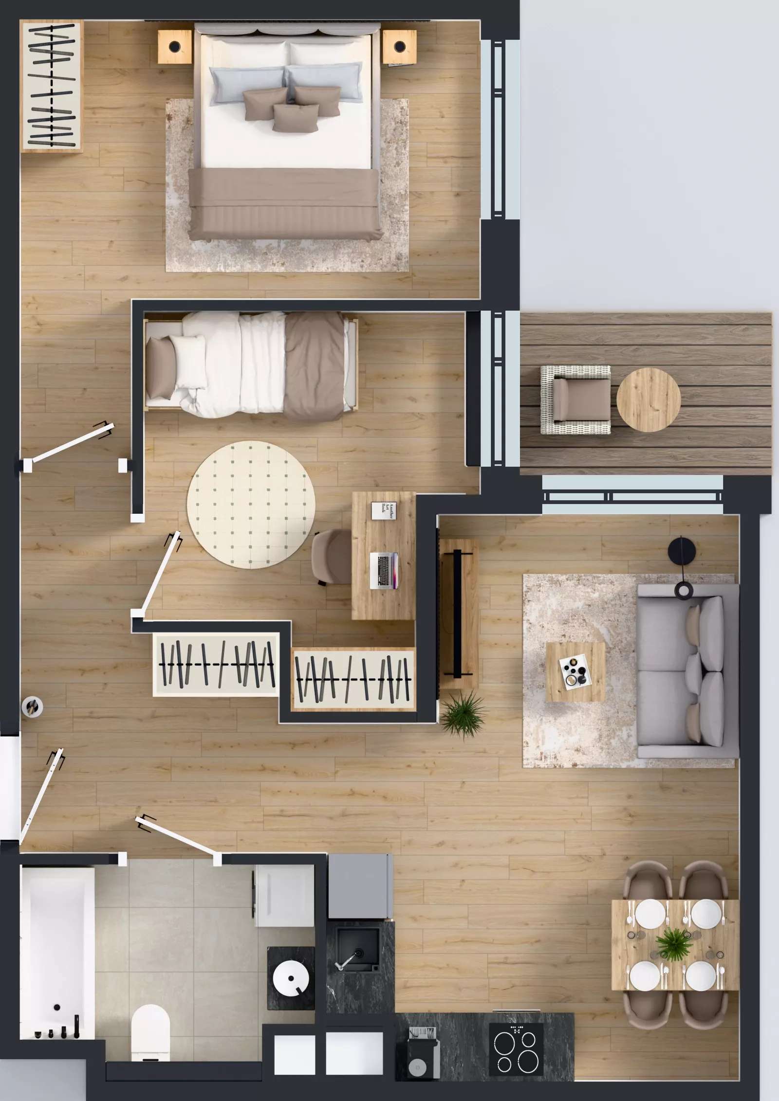 3 pokoje, mieszkanie 51,93 m², piętro 4, oferta nr BA0403, Pilczycka Vita, Wrocław, Pilczyce-Kozanów-Popowice Północne, Pilczyce, ul. Pilczycka 195