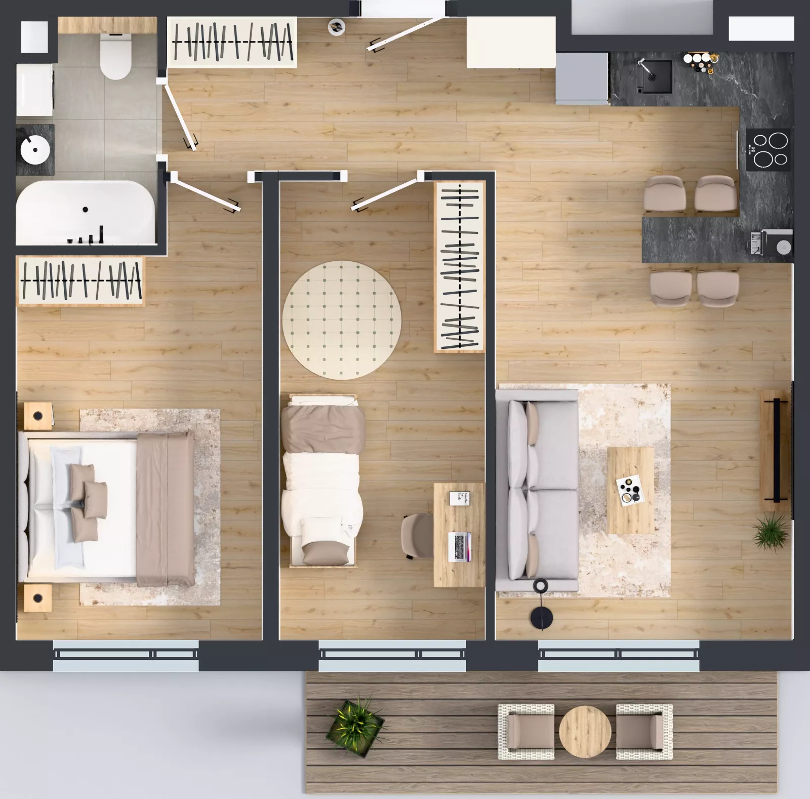 3 pokoje, mieszkanie 59,84 m², piętro 4, oferta nr BA0406, Pilczycka Vita, Wrocław, Pilczyce-Kozanów-Popowice Północne, Pilczyce, ul. Pilczycka 195