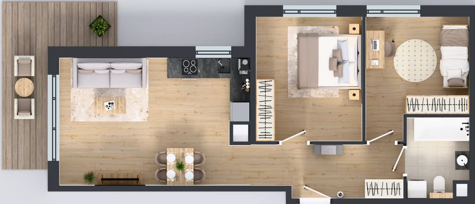 3 pokoje, mieszkanie 60,62 m², piętro 4, oferta nr BA0408, Pilczycka Vita, Wrocław, Pilczyce-Kozanów-Popowice Północne, Pilczyce, ul. Pilczycka 195
