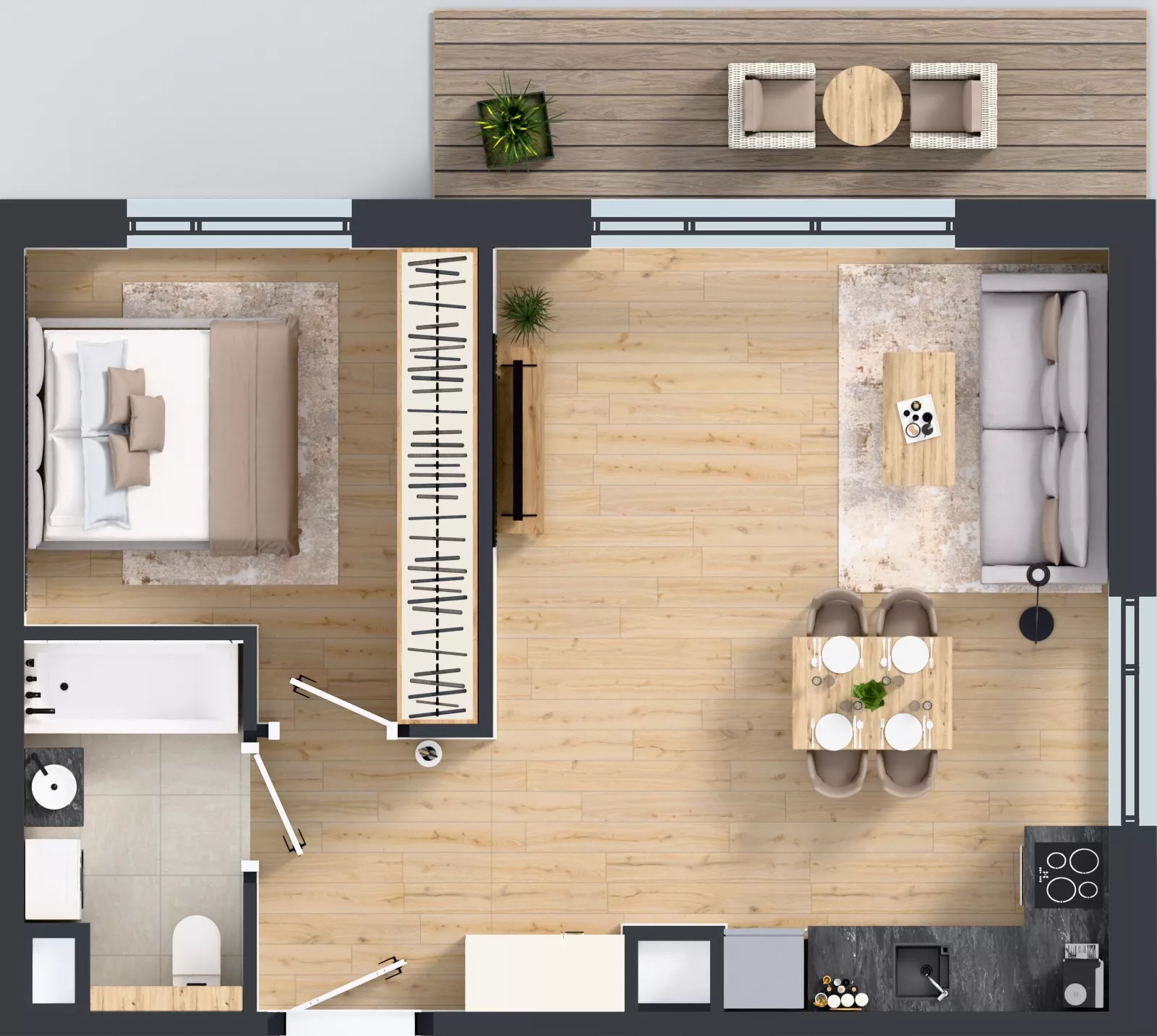 2 pokoje, mieszkanie 44,44 m², piętro 1, oferta nr BB0102, Pilczycka Vita, Wrocław, Pilczyce-Kozanów-Popowice Północne, Pilczyce, ul. Pilczycka 195