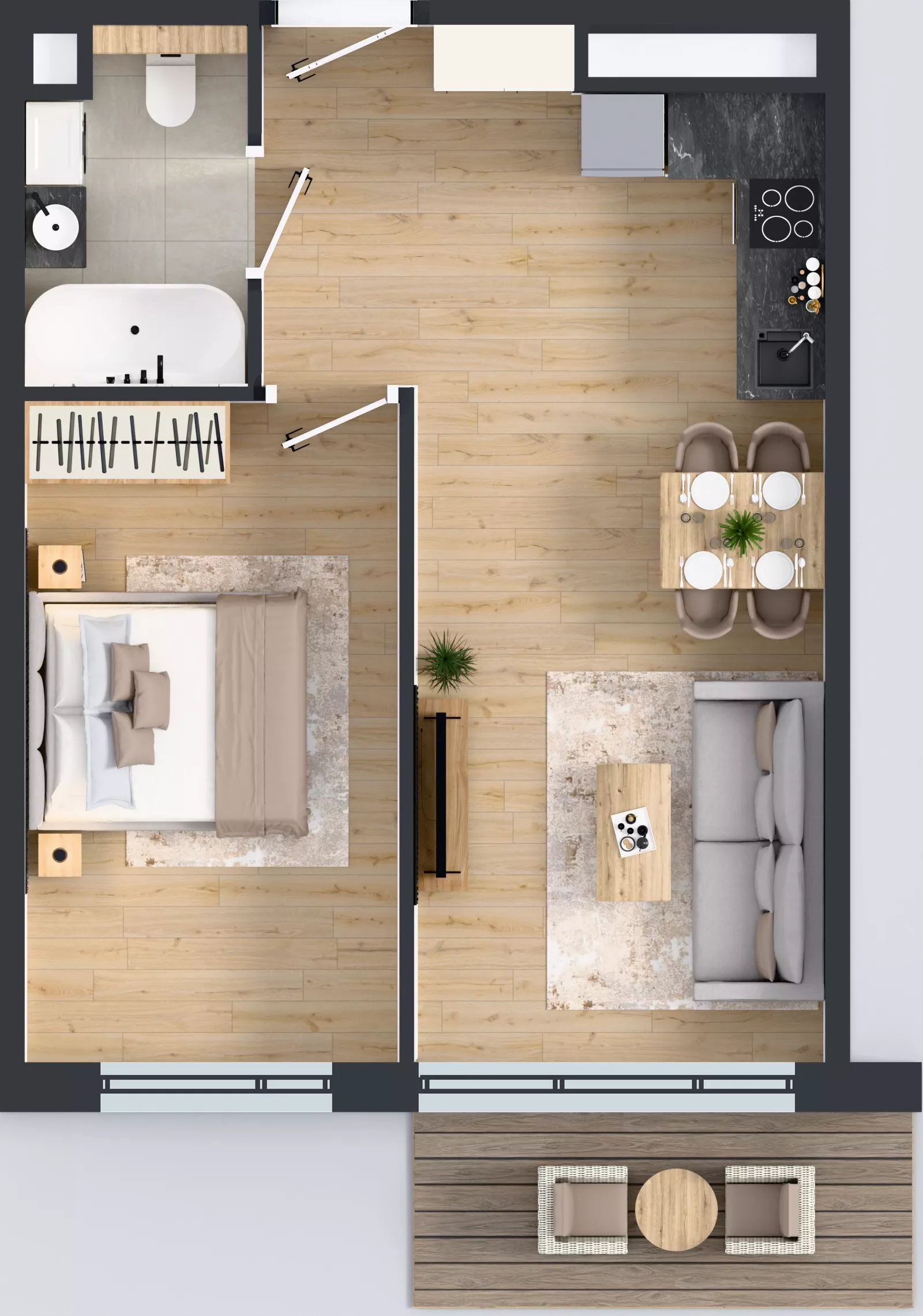 2 pokoje, mieszkanie 41,49 m², piętro 1, oferta nr BB0106, Pilczycka Vita, Wrocław, Pilczyce-Kozanów-Popowice Północne, Pilczyce, ul. Pilczycka 195
