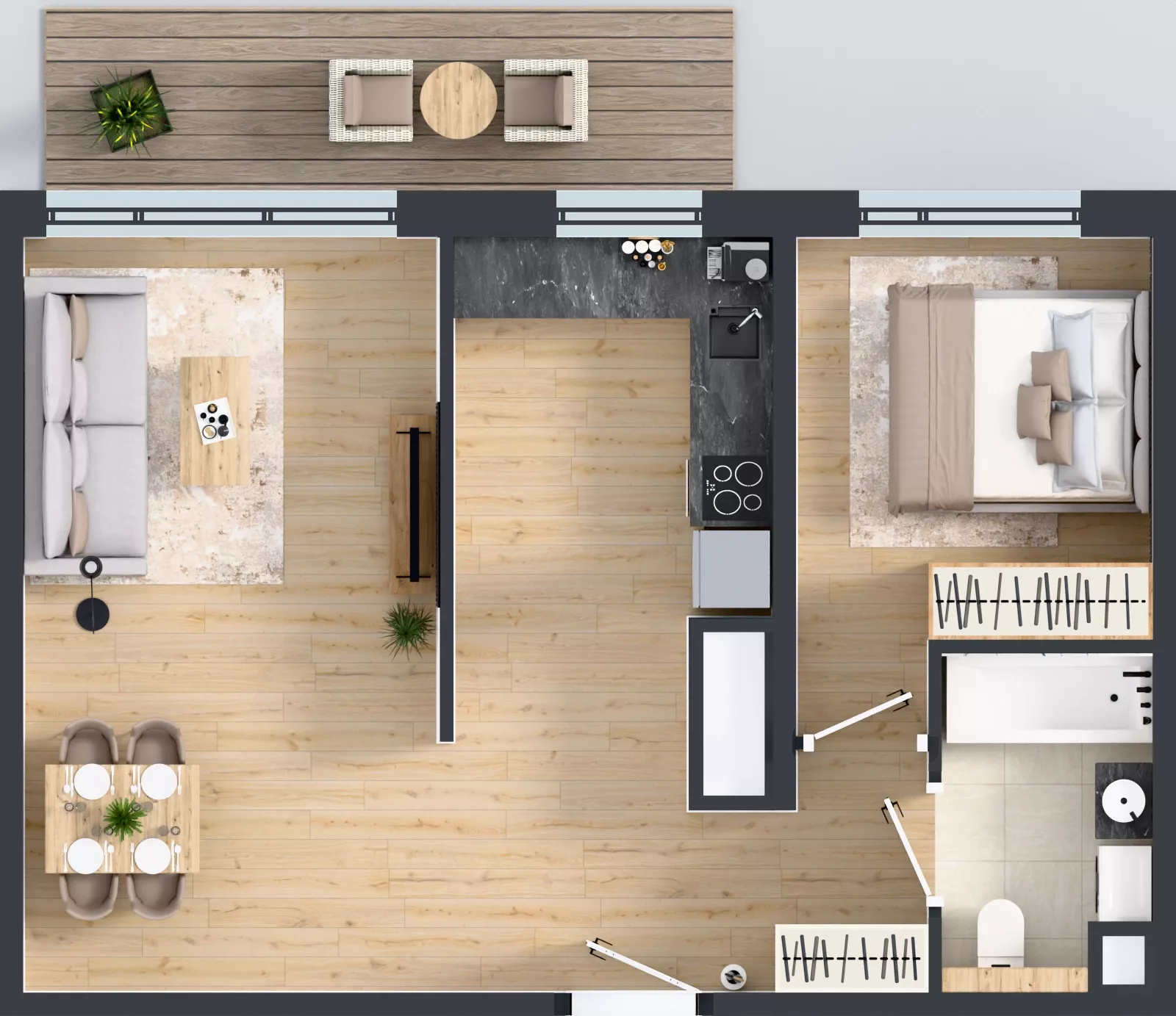 2 pokoje, mieszkanie 48,21 m², piętro 1, oferta nr BB0110, Pilczycka Vita, Wrocław, Pilczyce-Kozanów-Popowice Północne, Pilczyce, ul. Pilczycka 195