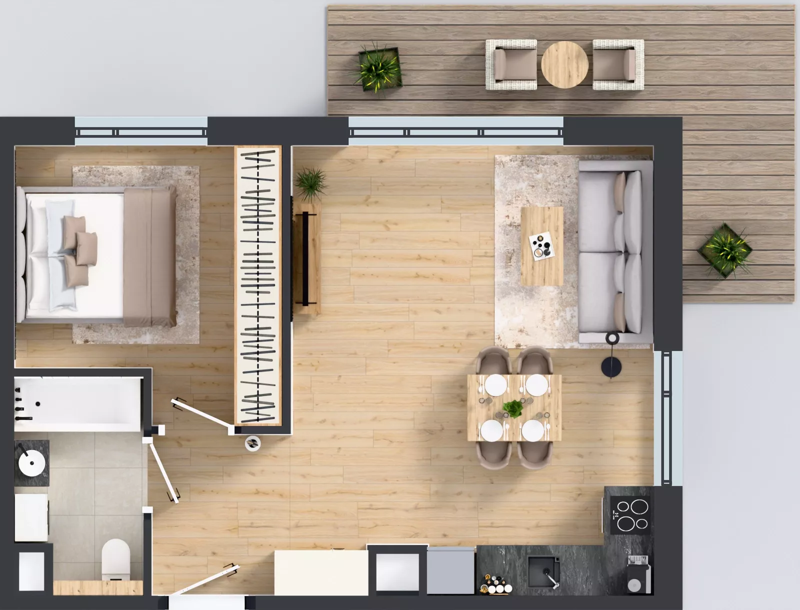 2 pokoje, mieszkanie 44,49 m², piętro 2, oferta nr BB0202, Pilczycka Vita, Wrocław, Pilczyce-Kozanów-Popowice Północne, Pilczyce, ul. Pilczycka 195