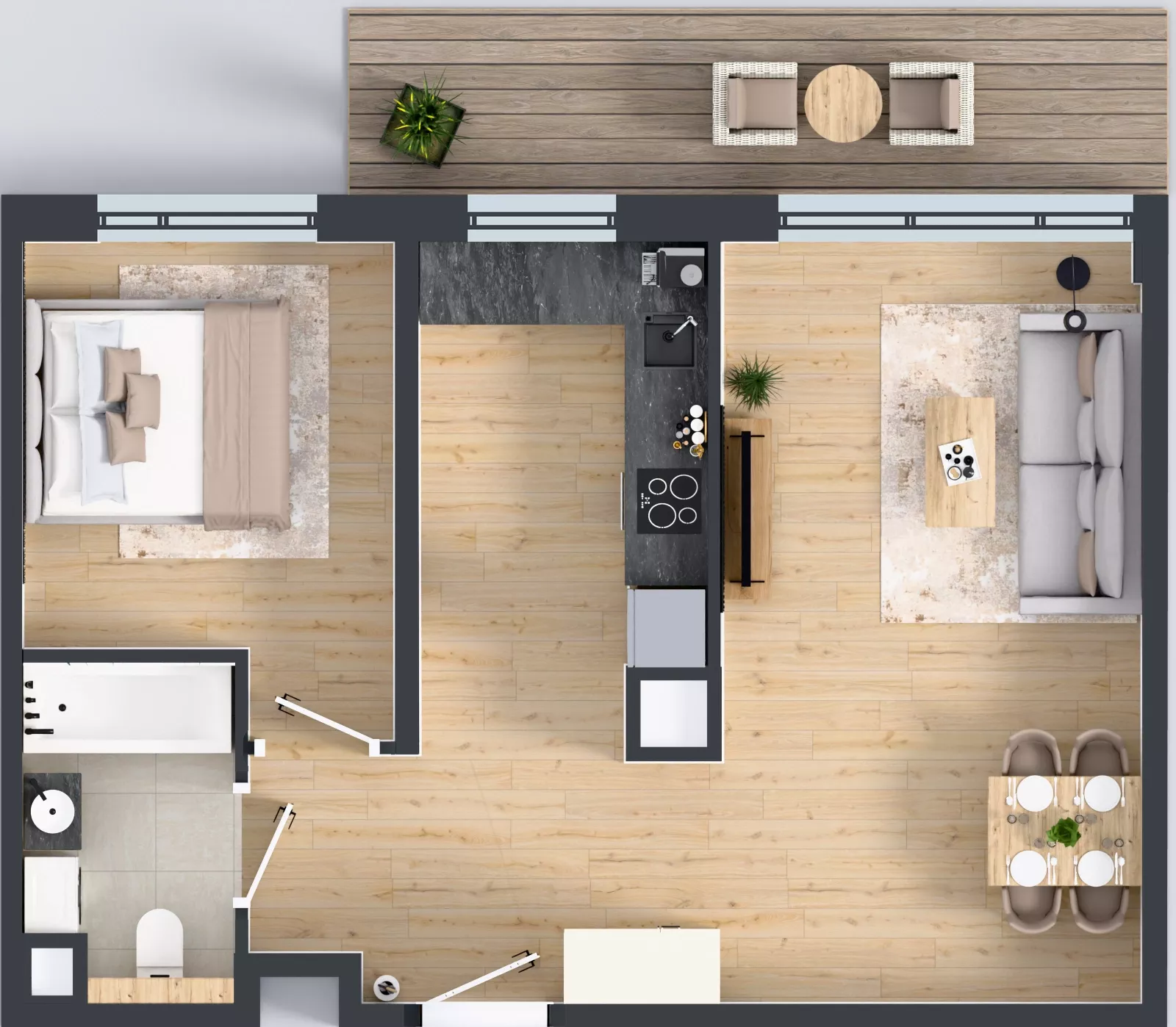 2 pokoje, mieszkanie 47,56 m², piętro 2, oferta nr BB0211, Pilczycka Vita, Wrocław, Pilczyce-Kozanów-Popowice Północne, Pilczyce, ul. Pilczycka 195