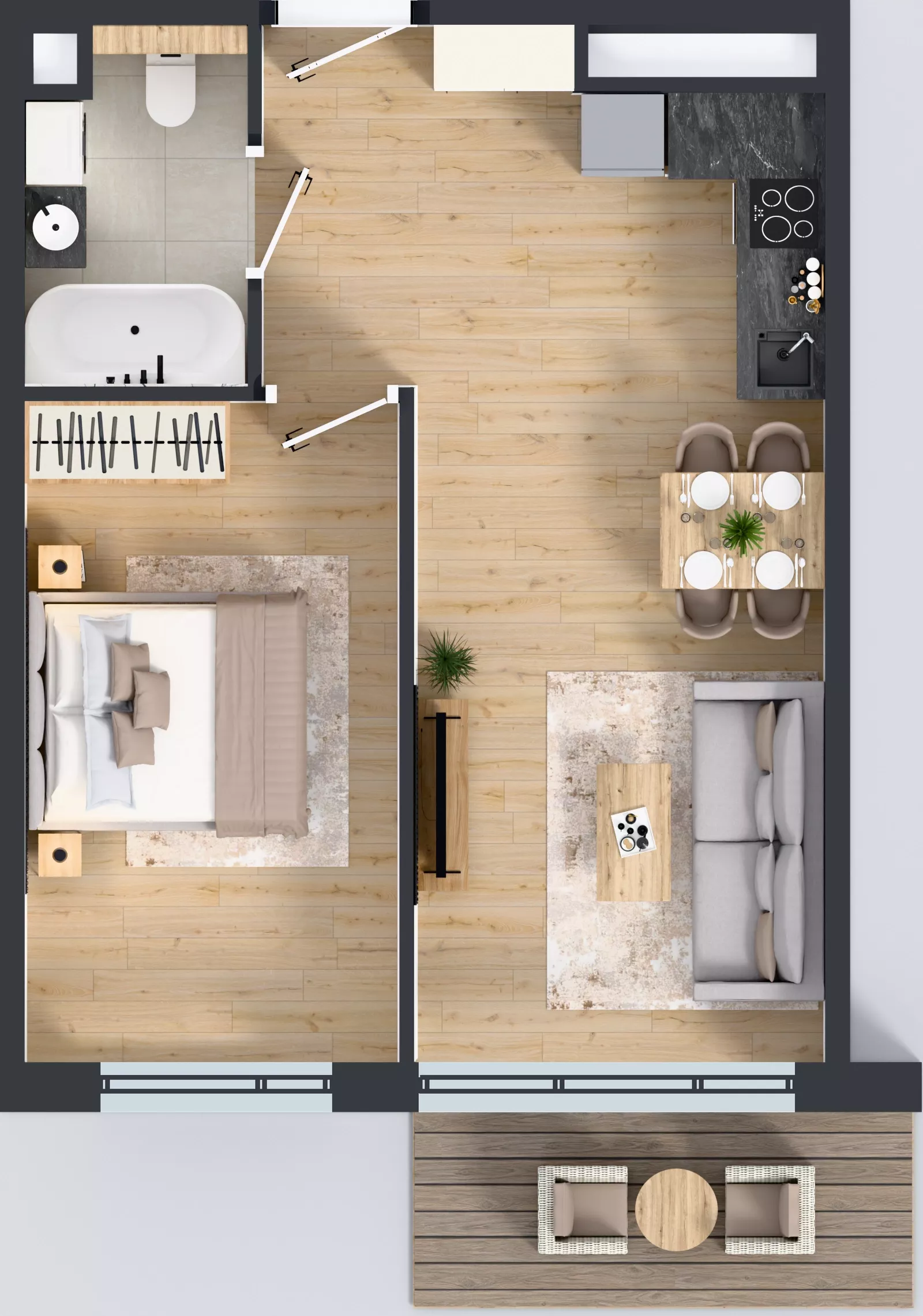 2 pokoje, mieszkanie 41,49 m², piętro 3, oferta nr BB0306, Pilczycka Vita, Wrocław, Pilczyce-Kozanów-Popowice Północne, Pilczyce, ul. Pilczycka 195