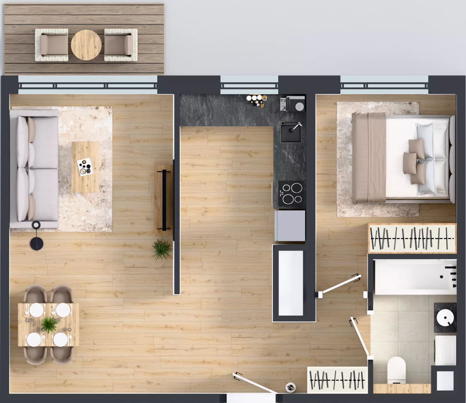 2 pokoje, mieszkanie 48,21 m², piętro 4, oferta nr BB0409, Pilczycka Vita, Wrocław, Pilczyce-Kozanów-Popowice Północne, Pilczyce, ul. Pilczycka 195