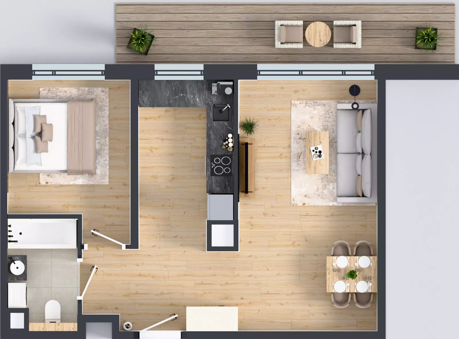 2 pokoje, mieszkanie 47,56 m², piętro 4, oferta nr BB0410, Pilczycka Vita, Wrocław, Pilczyce-Kozanów-Popowice Północne, Pilczyce, ul. Pilczycka 195