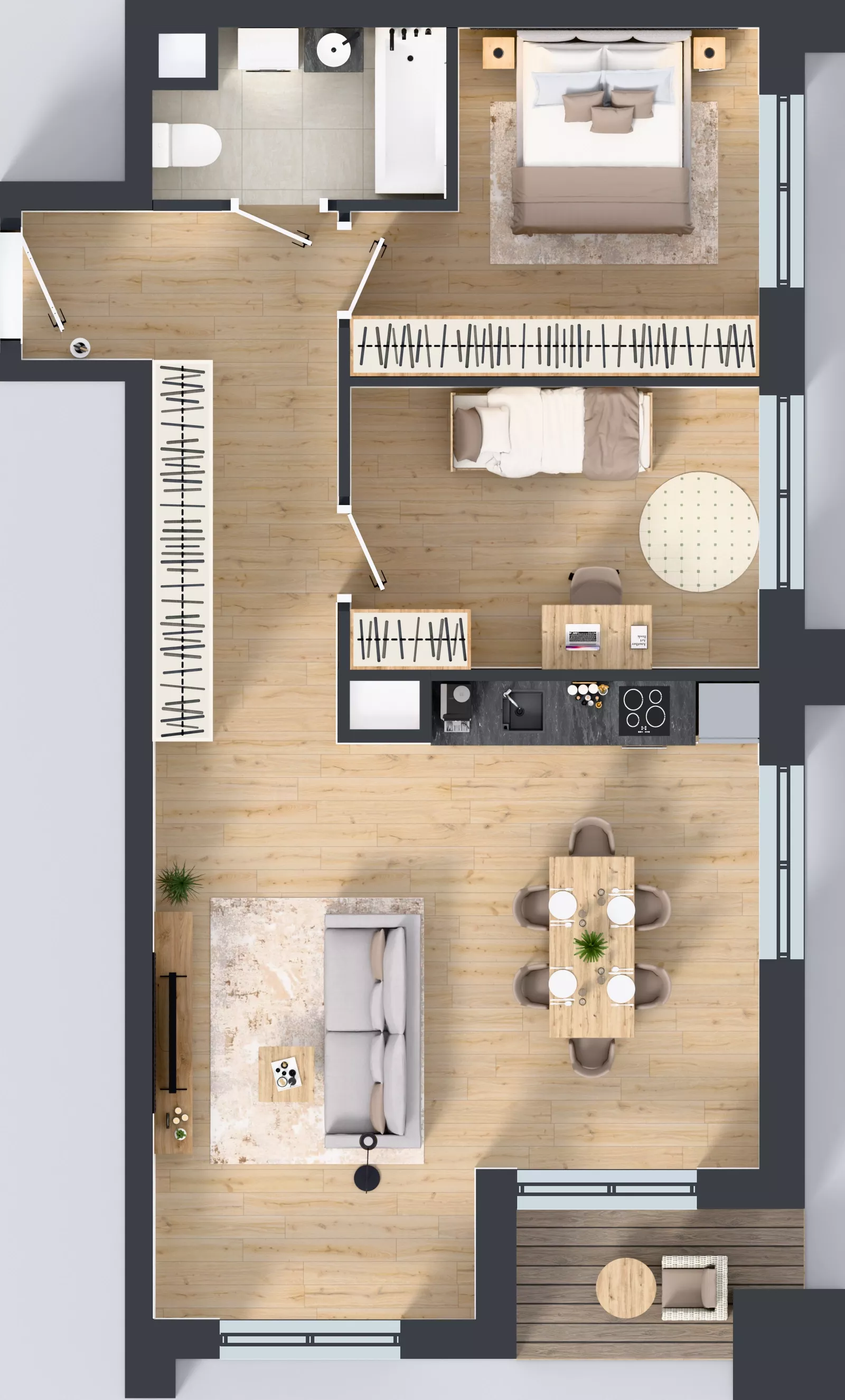 3 pokoje, mieszkanie 71,37 m², piętro 1, oferta nr 1/A/06, Kijowska Vita, Warszawa, Praga Północ, Kamionek, ul. Kijowska 27
