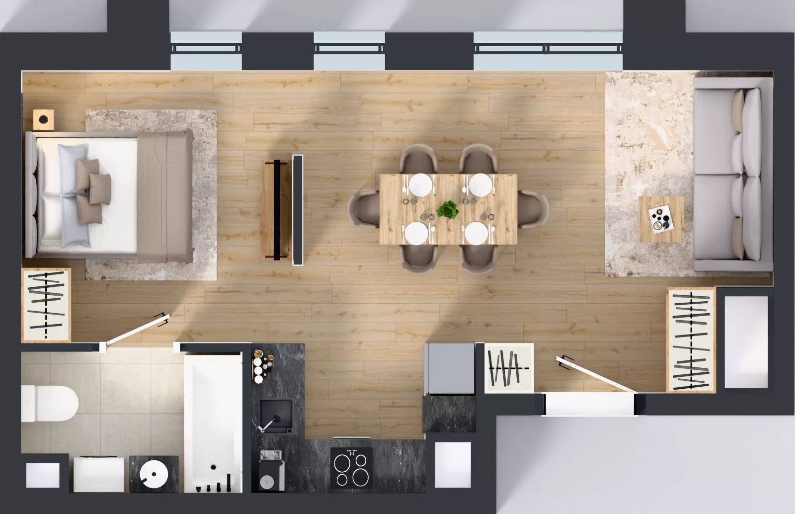 1 pokój, mieszkanie 39,10 m², piętro 1, oferta nr 1/A/09, Kijowska Vita, Warszawa, Praga Północ, Kamionek, ul. Kijowska 27
