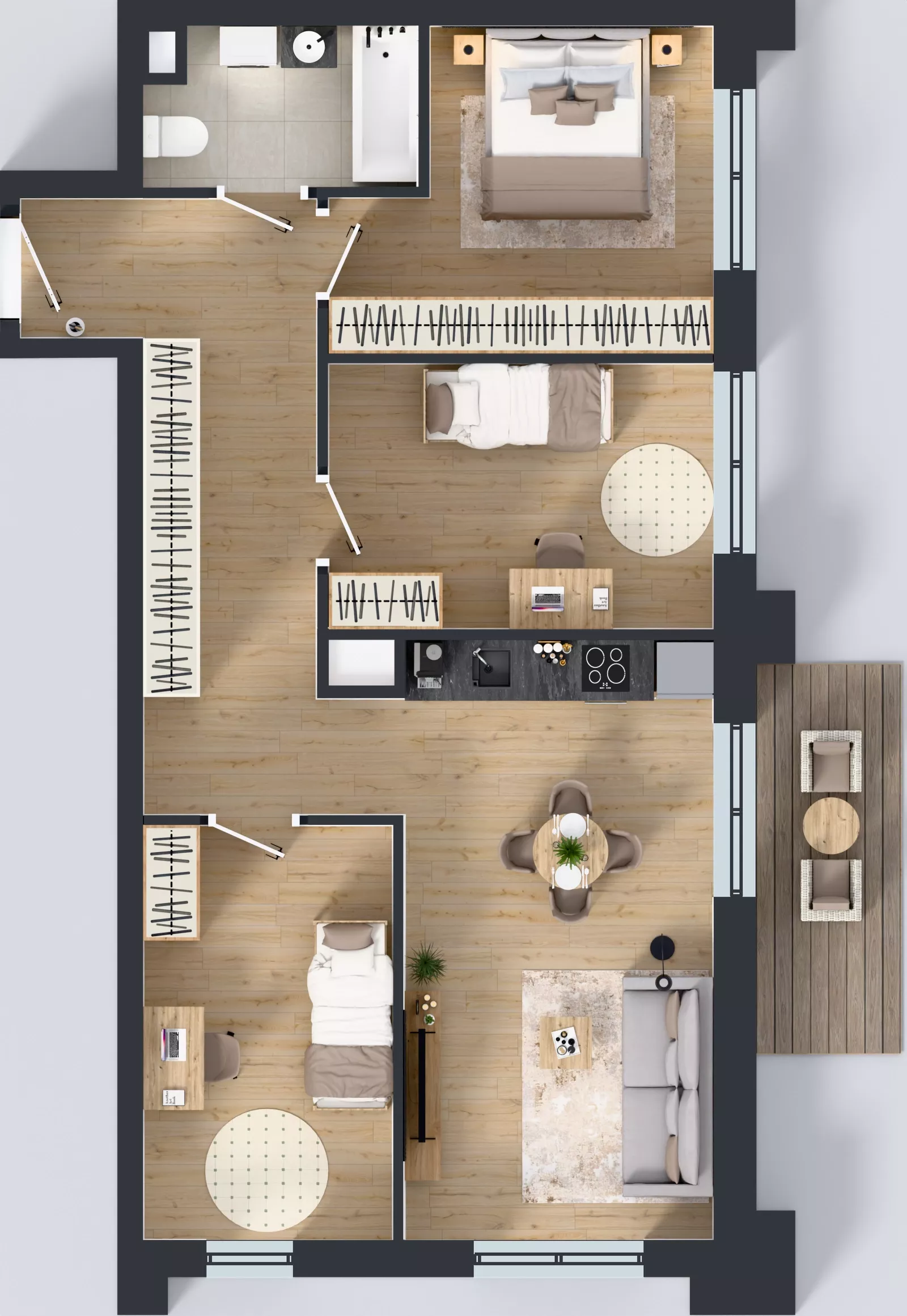 4 pokoje, mieszkanie 75,01 m², piętro 2, oferta nr 2/A/06, Kijowska Vita, Warszawa, Praga Północ, Kamionek, ul. Kijowska 27