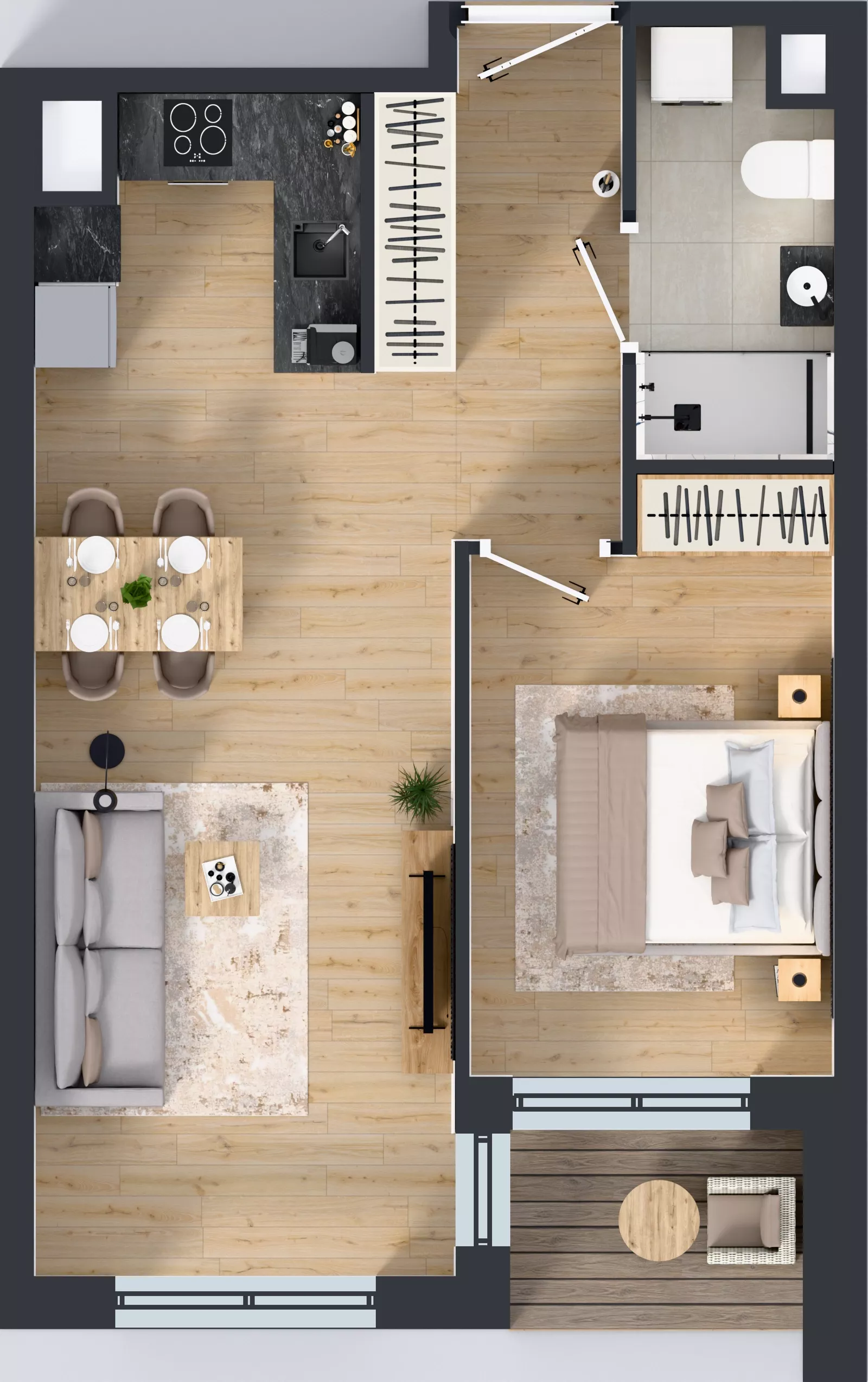 2 pokoje, mieszkanie 46,90 m², piętro 3, oferta nr 3/A/05, Kijowska Vita, Warszawa, Praga Północ, Kamionek, ul. Kijowska 27