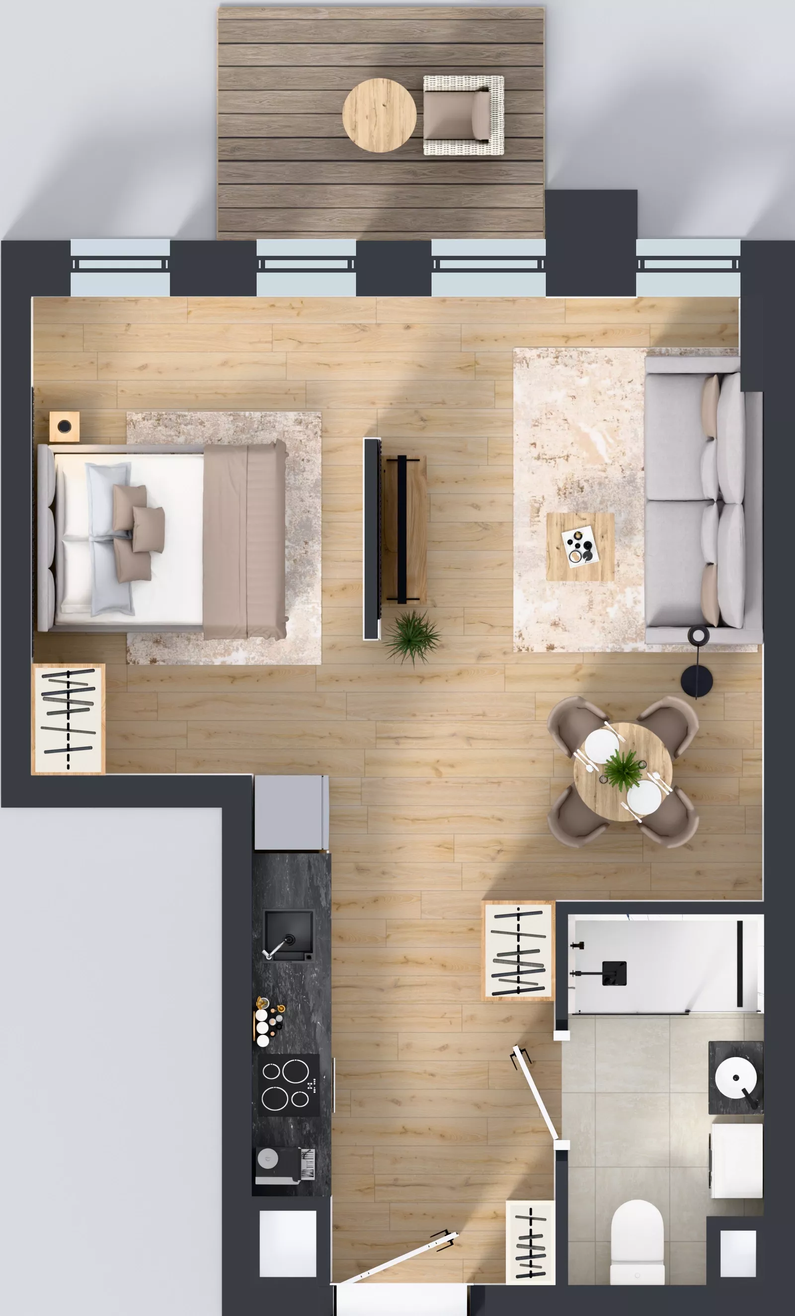 1 pokój, mieszkanie 38,57 m², piętro 3, oferta nr 3/A/08, Kijowska Vita, Warszawa, Praga Północ, Kamionek, ul. Kijowska 27