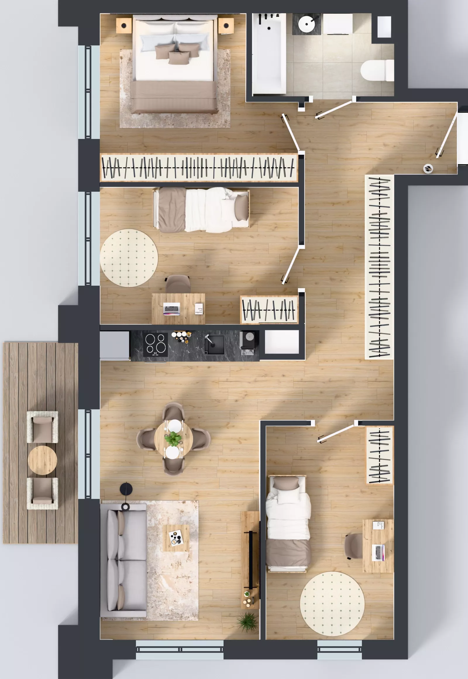 4 pokoje, mieszkanie 75,01 m², piętro 3, oferta nr 3/A/12, Kijowska Vita, Warszawa, Praga Północ, Kamionek, ul. Kijowska 27