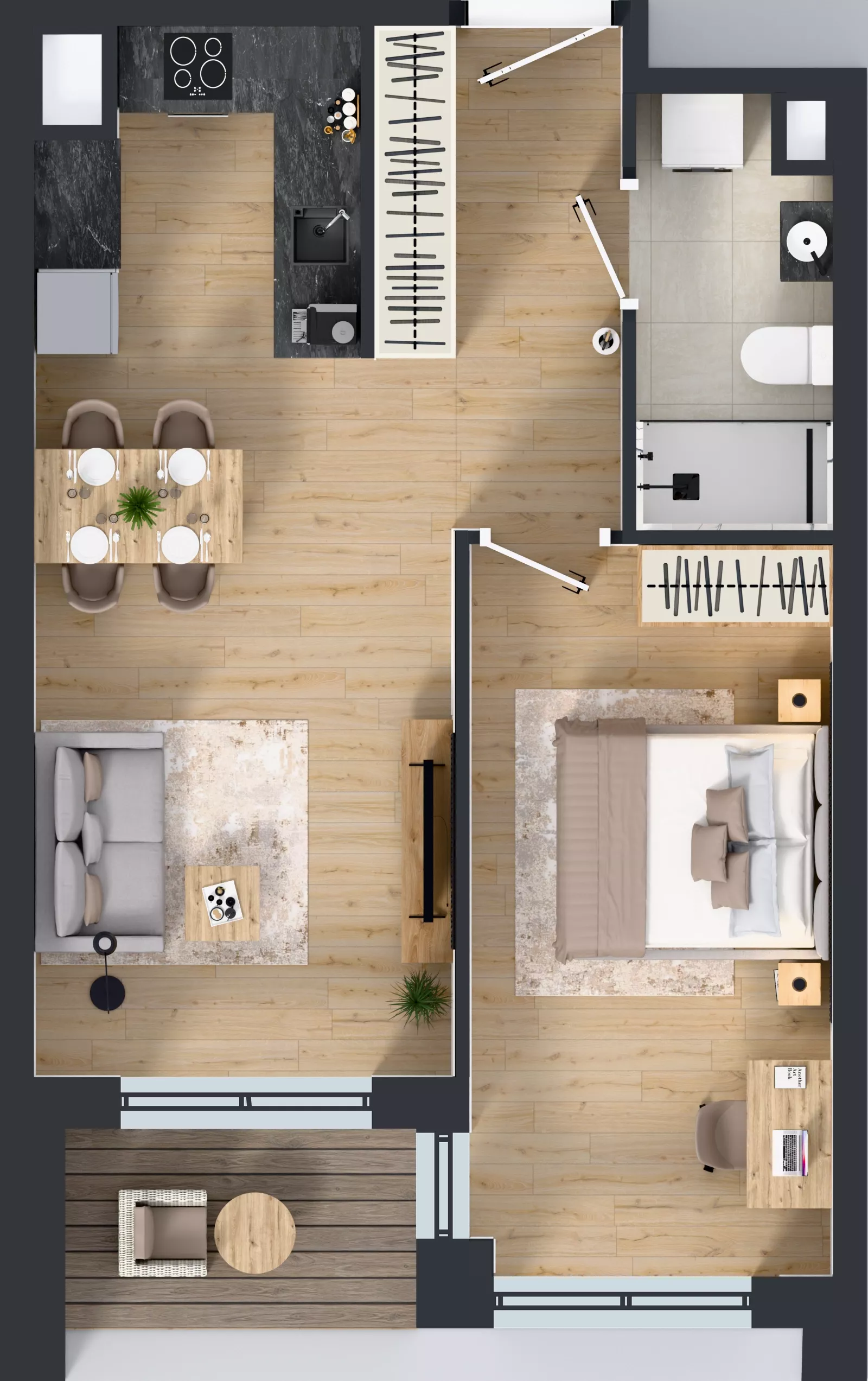 2 pokoje, mieszkanie 47,10 m², piętro 4, oferta nr 4/A/01, Kijowska Vita, Warszawa, Praga Północ, Kamionek, ul. Kijowska 27