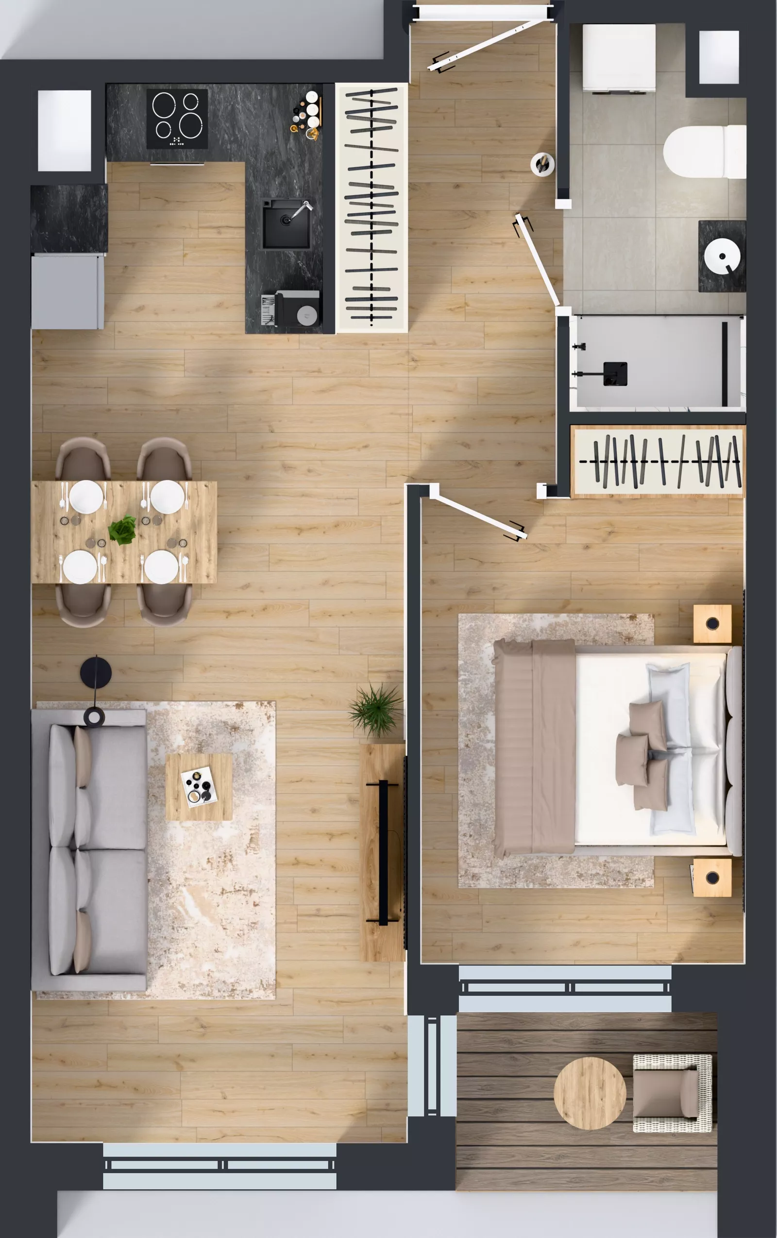 2 pokoje, mieszkanie 46,90 m², piętro 4, oferta nr 4/A/05, Kijowska Vita, Warszawa, Praga Północ, Kamionek, ul. Kijowska 27