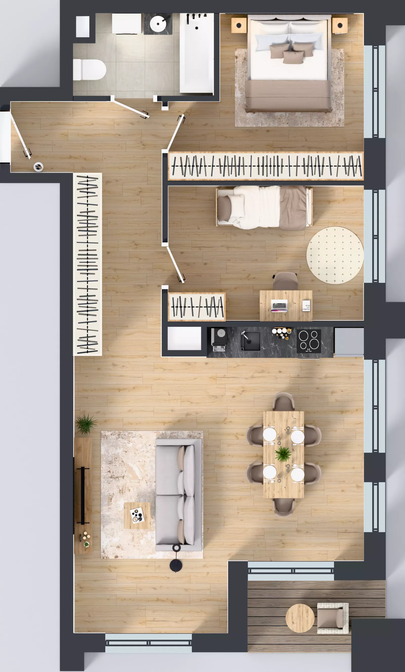 3 pokoje, mieszkanie 71,48 m², piętro 4, oferta nr 4/A/06, Kijowska Vita, Warszawa, Praga Północ, Kamionek, ul. Kijowska 27