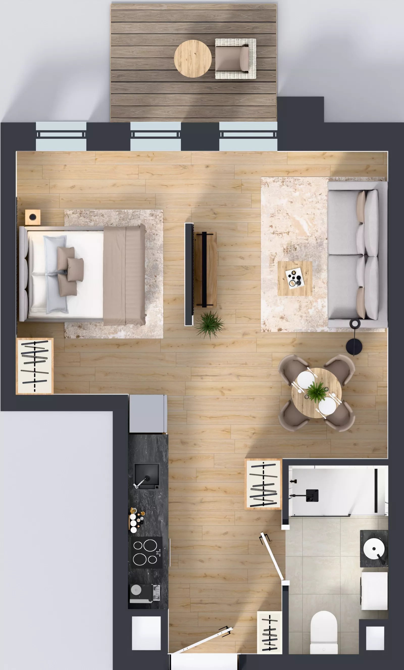 1 pokój, mieszkanie 38,57 m², piętro 4, oferta nr 4/A/08, Kijowska Vita, Warszawa, Praga Północ, Kamionek, ul. Kijowska 27