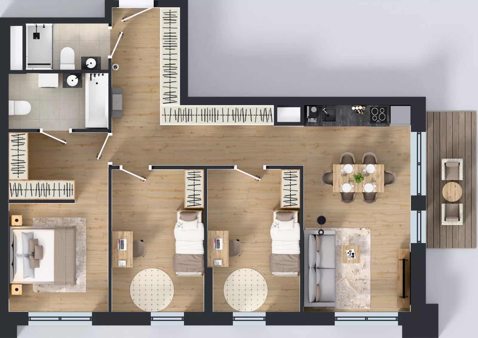 4 pokoje, mieszkanie 85,94 m², piętro 5, oferta nr 5/A/05, Kijowska Vita, Warszawa, Praga Północ, Kamionek, ul. Kijowska 27