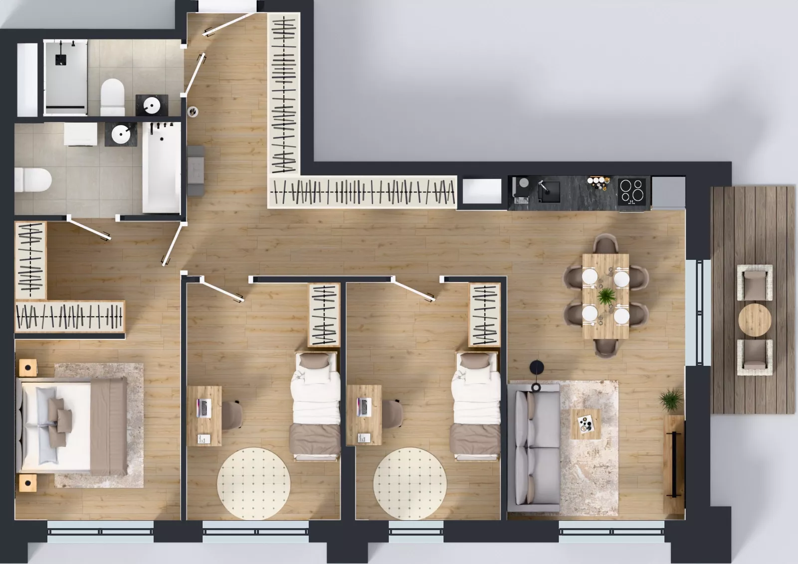 4 pokoje, mieszkanie 85,94 m², piętro 6, oferta nr 6/A/05, Kijowska Vita, Warszawa, Praga Północ, Kamionek, ul. Kijowska 27