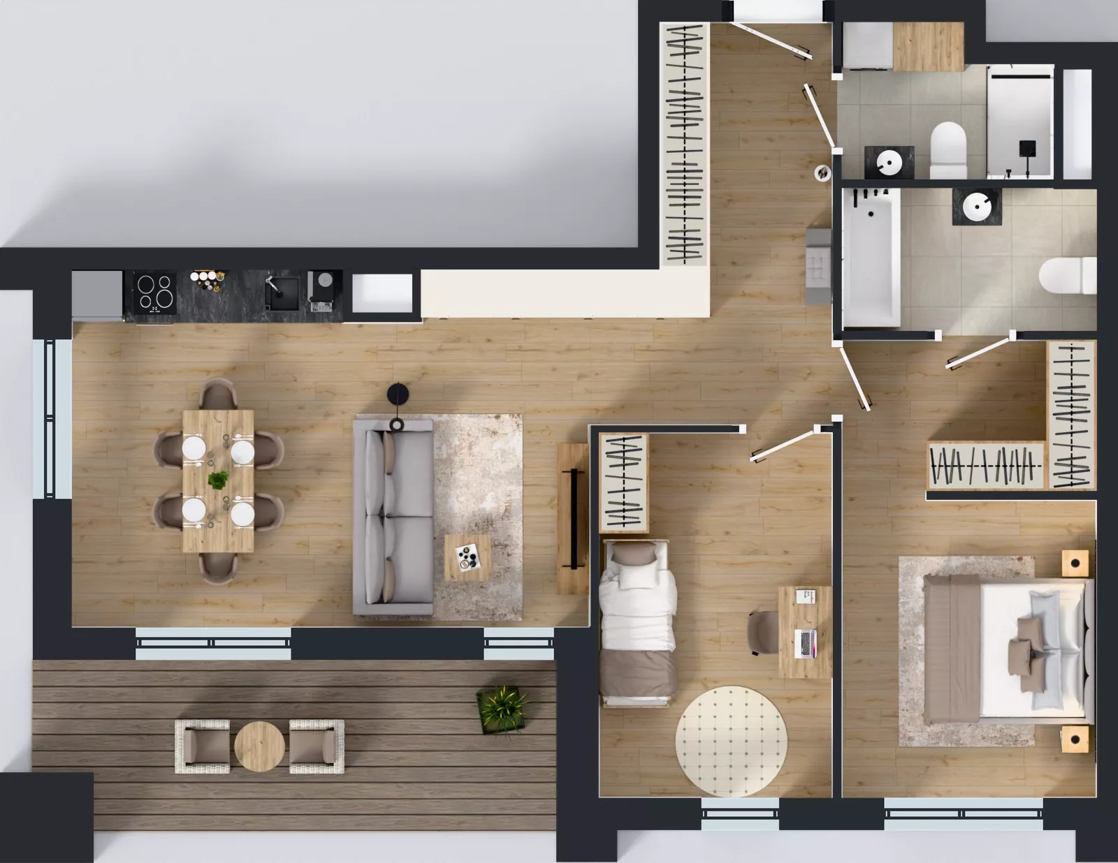 3 pokoje, mieszkanie 75,16 m², piętro 7, oferta nr 7/A/01, Kijowska Vita, Warszawa, Praga Północ, Kamionek, ul. Kijowska 27