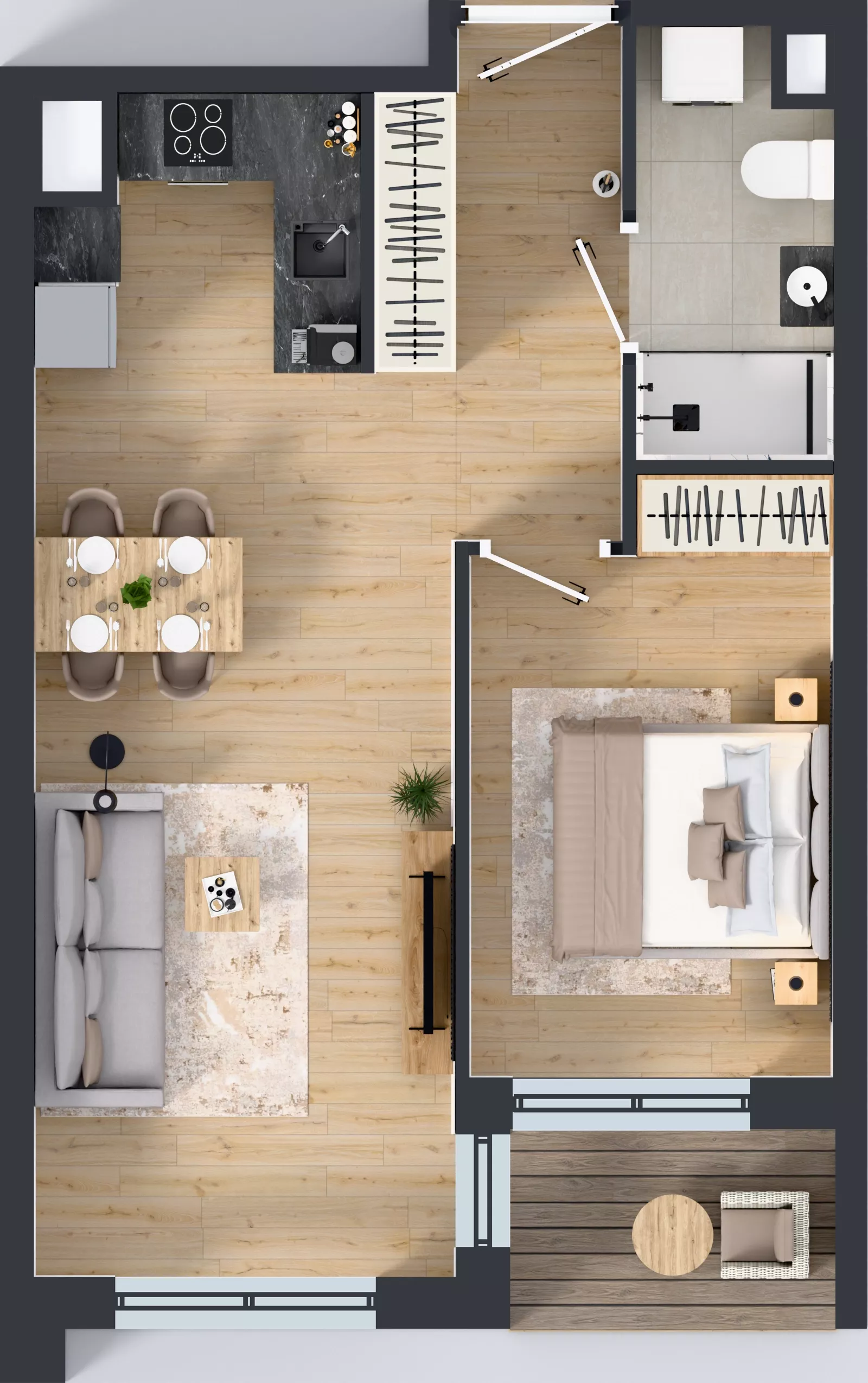 2 pokoje, mieszkanie 46,93 m², piętro 7, oferta nr 7/A/02, Kijowska Vita, Warszawa, Praga Północ, Kamionek, ul. Kijowska 27