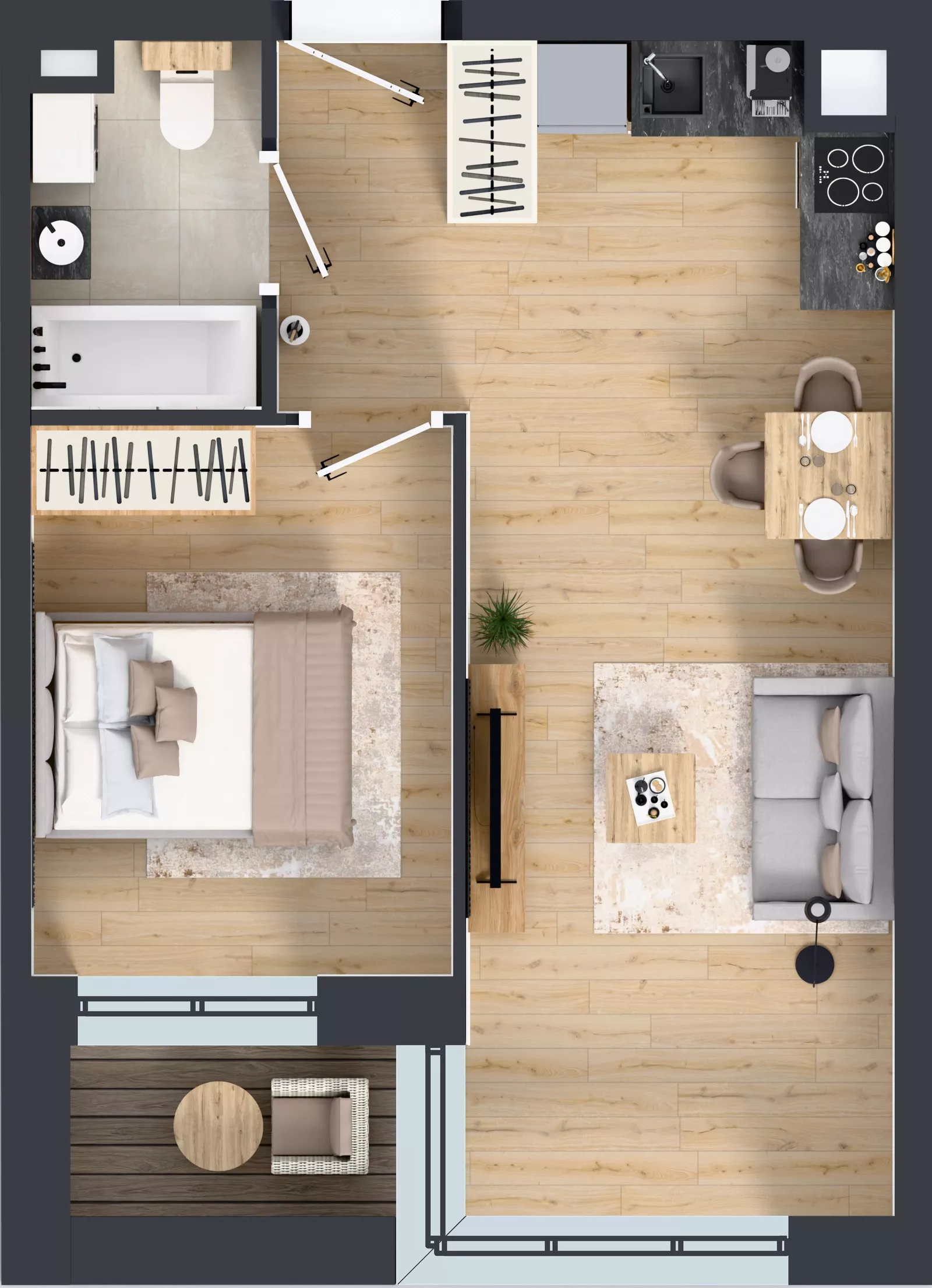 2 pokoje, mieszkanie 39,25 m², parter, oferta nr D3/00/03, WUWA Vita III, Wrocław, Żerniki, Fabryczna, ul. Maya