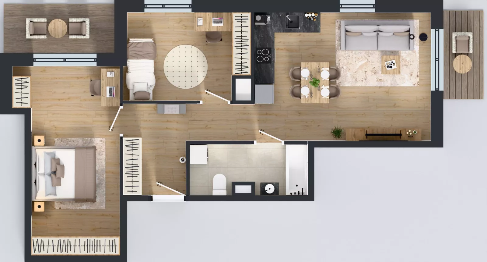 3 pokoje, mieszkanie 65,45 m², piętro 1, oferta nr A.A.1.02, Głębocka Vita, Warszawa, Białołęka, Białołęka, Głębocka 84A