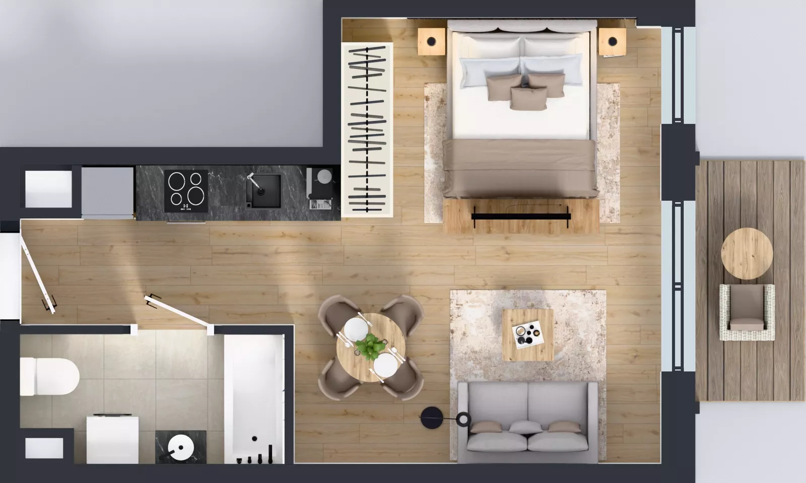 1 pokój, mieszkanie 30,77 m², piętro 1, oferta nr A.A.1.03, Głębocka Vita, Warszawa, Białołęka, Białołęka, Głębocka 84A