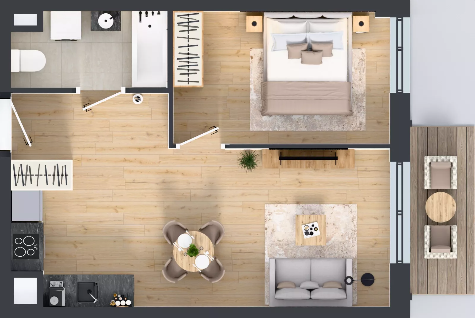 2 pokoje, mieszkanie 41,38 m², piętro 1, oferta nr A.A.1.04, Głębocka Vita, Warszawa, Białołęka, Białołęka, Głębocka 84A