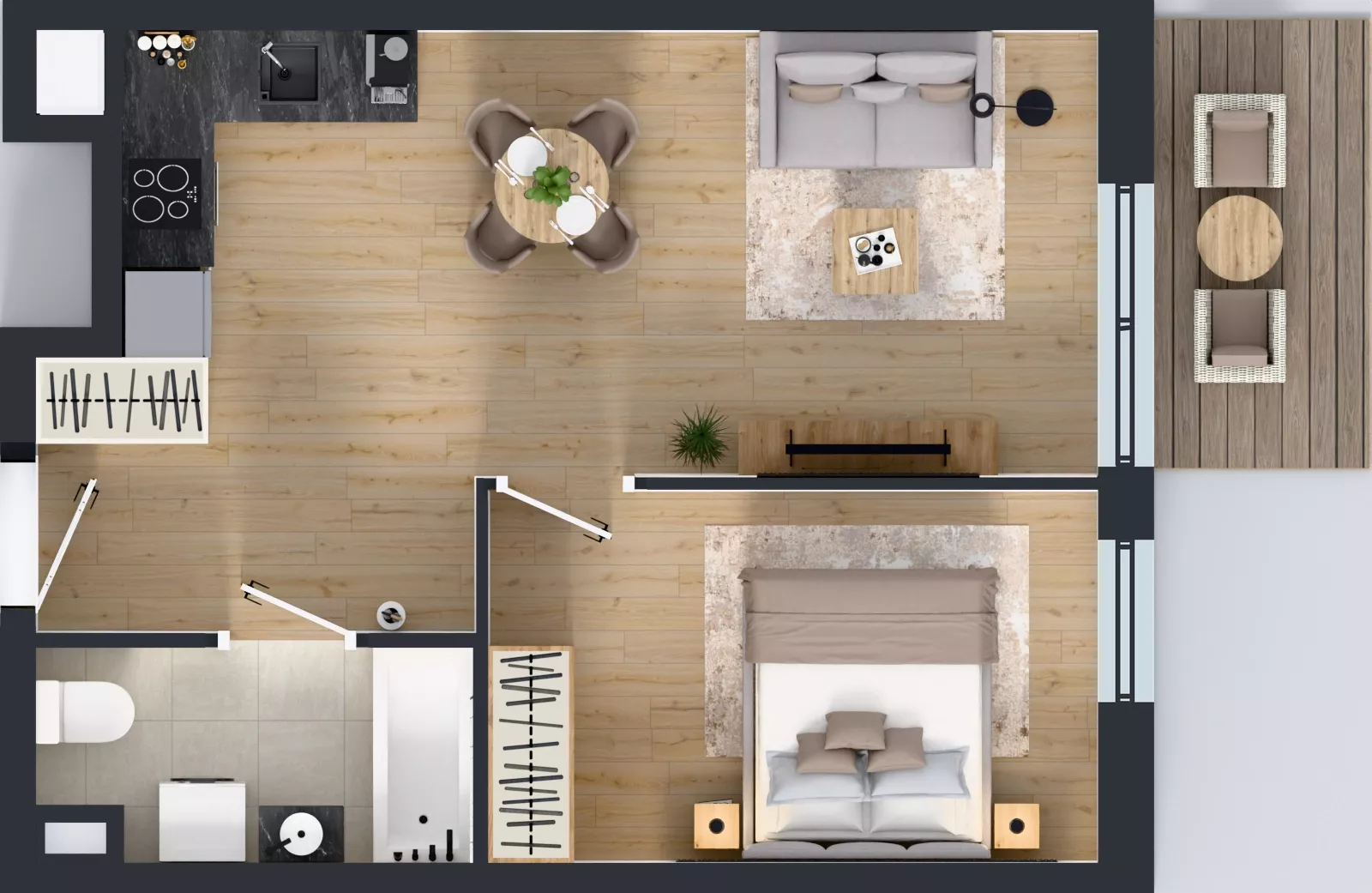 2 pokoje, mieszkanie 40,42 m², piętro 1, oferta nr A.A.1.06, Głębocka Vita, Warszawa, Białołęka, Białołęka, Głębocka 84A