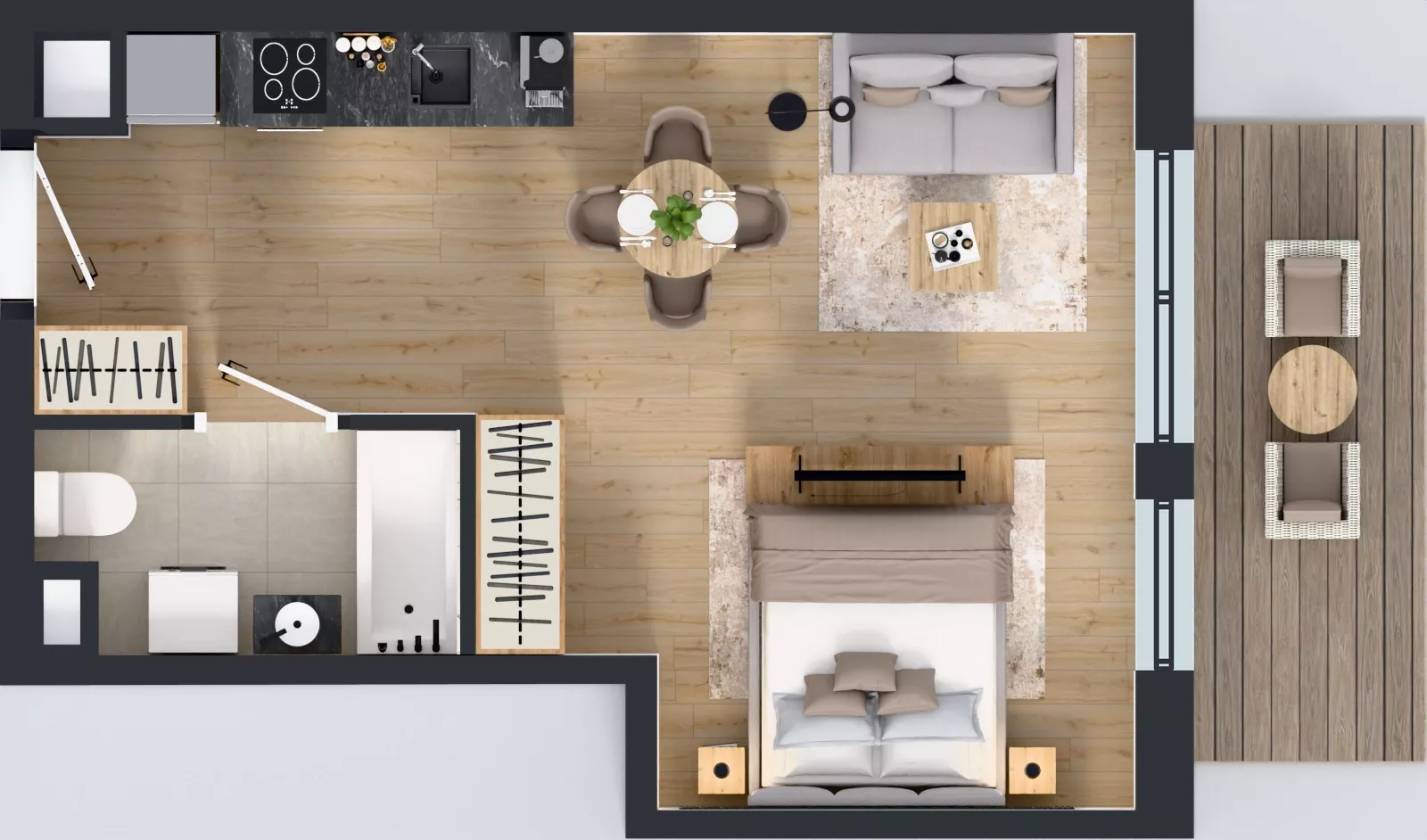 1 pokój, mieszkanie 33,28 m², piętro 1, oferta nr A.A.1.07, Głębocka Vita, Warszawa, Białołęka, Białołęka, Głębocka 84A