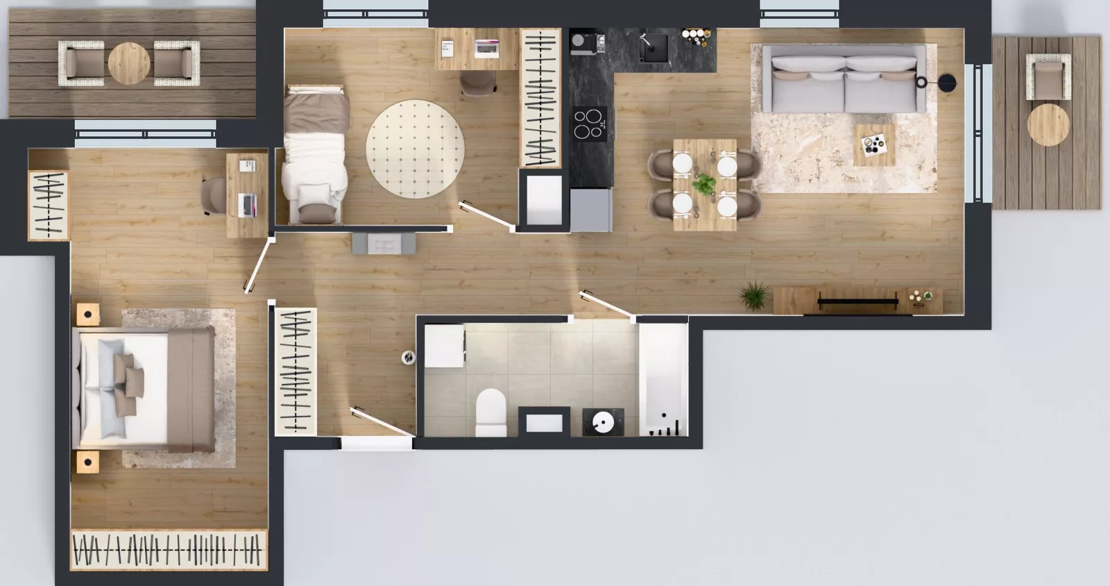 3 pokoje, mieszkanie 65,45 m², piętro 2, oferta nr A.A.2.02, Głębocka Vita, Warszawa, Białołęka, Białołęka, Głębocka 84A