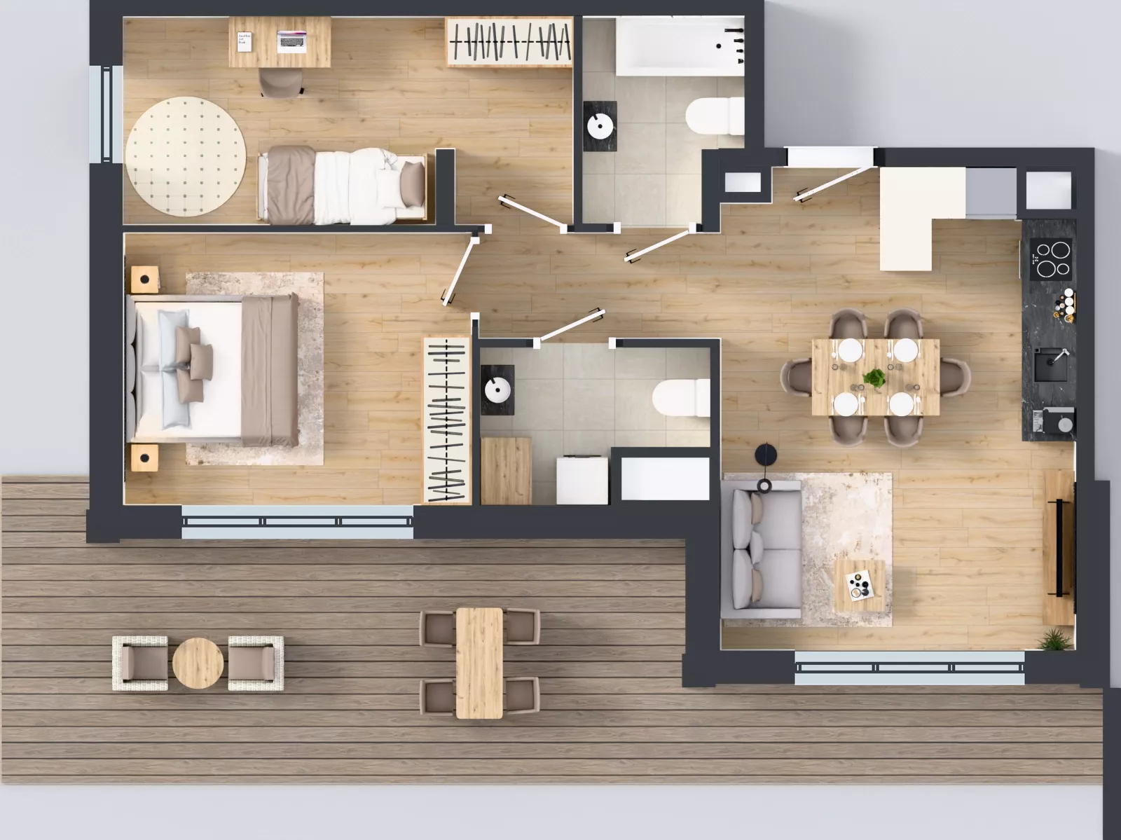 3 pokoje, mieszkanie 60,77 m², piętro 2, oferta nr A.A.2.06, Głębocka Vita, Warszawa, Białołęka, Białołęka, Głębocka 84A
