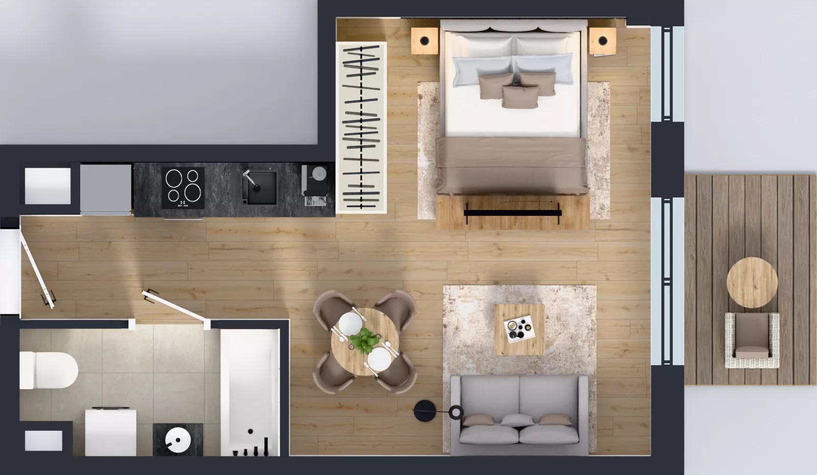 1 pokój, mieszkanie 30,77 m², piętro 3, oferta nr A.A.3.03, Głębocka Vita, Warszawa, Białołęka, Białołęka, Głębocka 84A