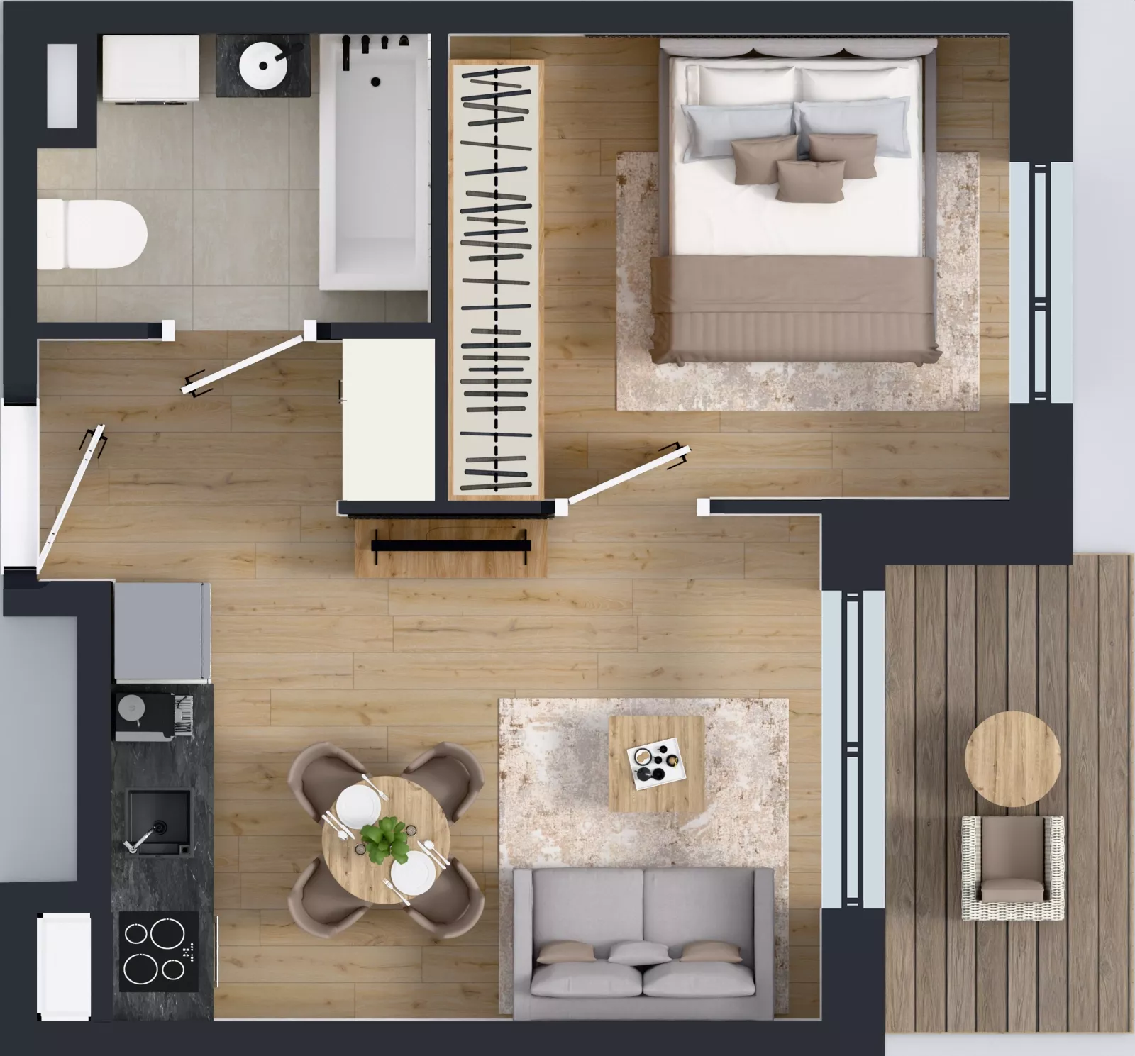 2 pokoje, mieszkanie 31,21 m², piętro 1, oferta nr B.A.1.02, Głębocka Vita, Warszawa, Białołęka, Białołęka, Głębocka 84A