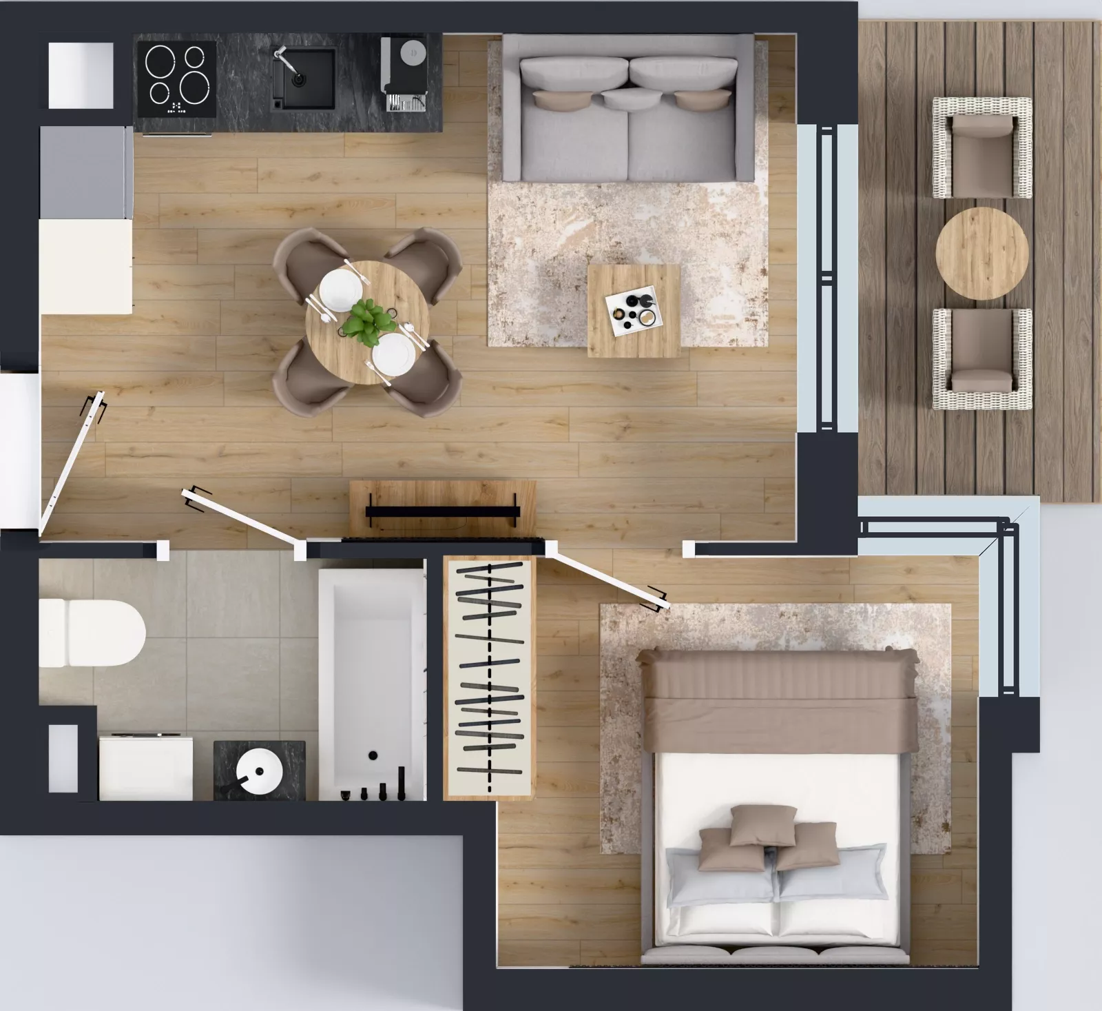 2 pokoje, mieszkanie 27,86 m², piętro 2, oferta nr B.A.2.01, Głębocka Vita, Warszawa, Białołęka, Białołęka, Głębocka 84A