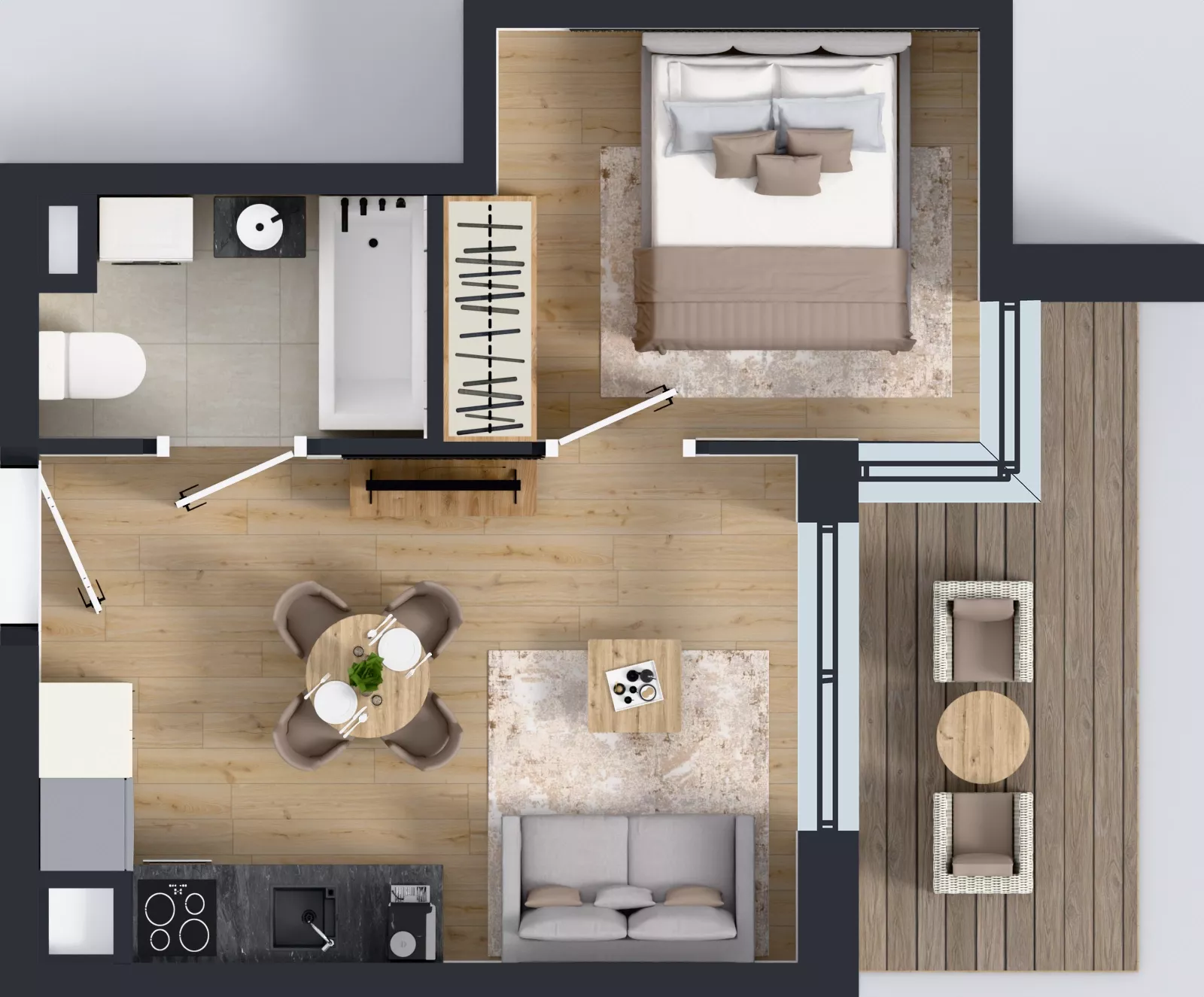 2 pokoje, mieszkanie 27,86 m², parter, oferta nr B.B.0.02, Głębocka Vita, Warszawa, Białołęka, Białołęka, Głębocka 84A