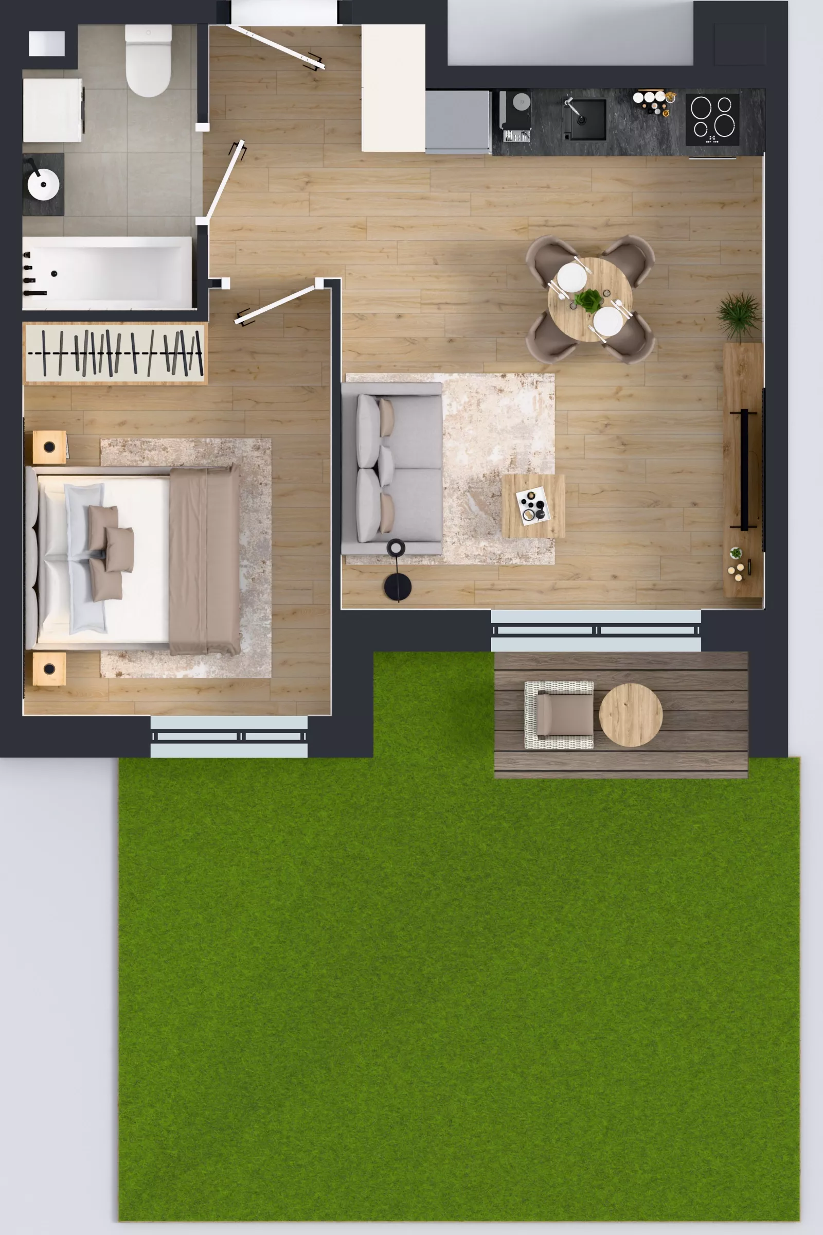 2 pokoje, mieszkanie 38,40 m², parter, oferta nr B.B.0.03, Głębocka Vita, Warszawa, Białołęka, Białołęka, Głębocka 84A