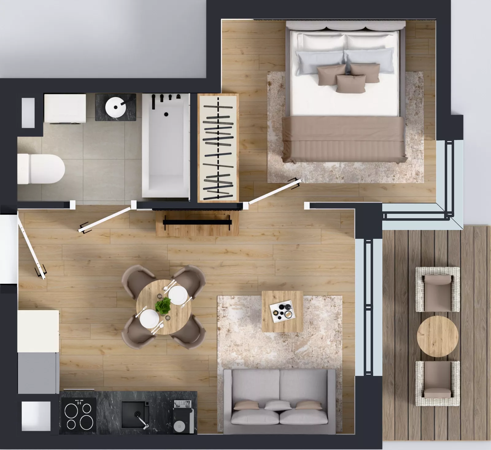 2 pokoje, mieszkanie 27,86 m², piętro 2, oferta nr B.B.2.01, Głębocka Vita, Warszawa, Białołęka, Białołęka, Głębocka 84A